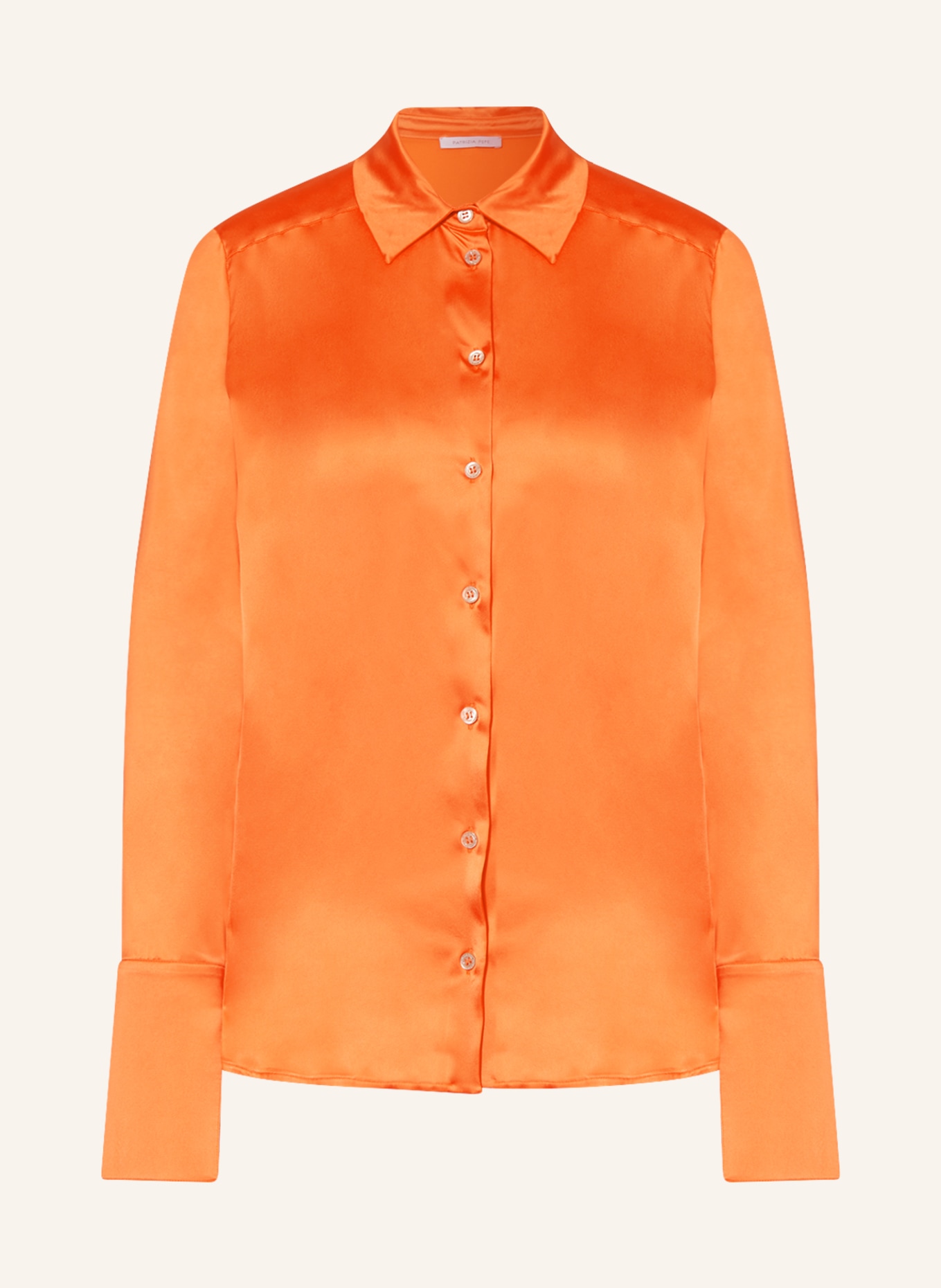 PATRIZIA PEPE Satin shirt blouse, Color: ORANGE (Image 1)