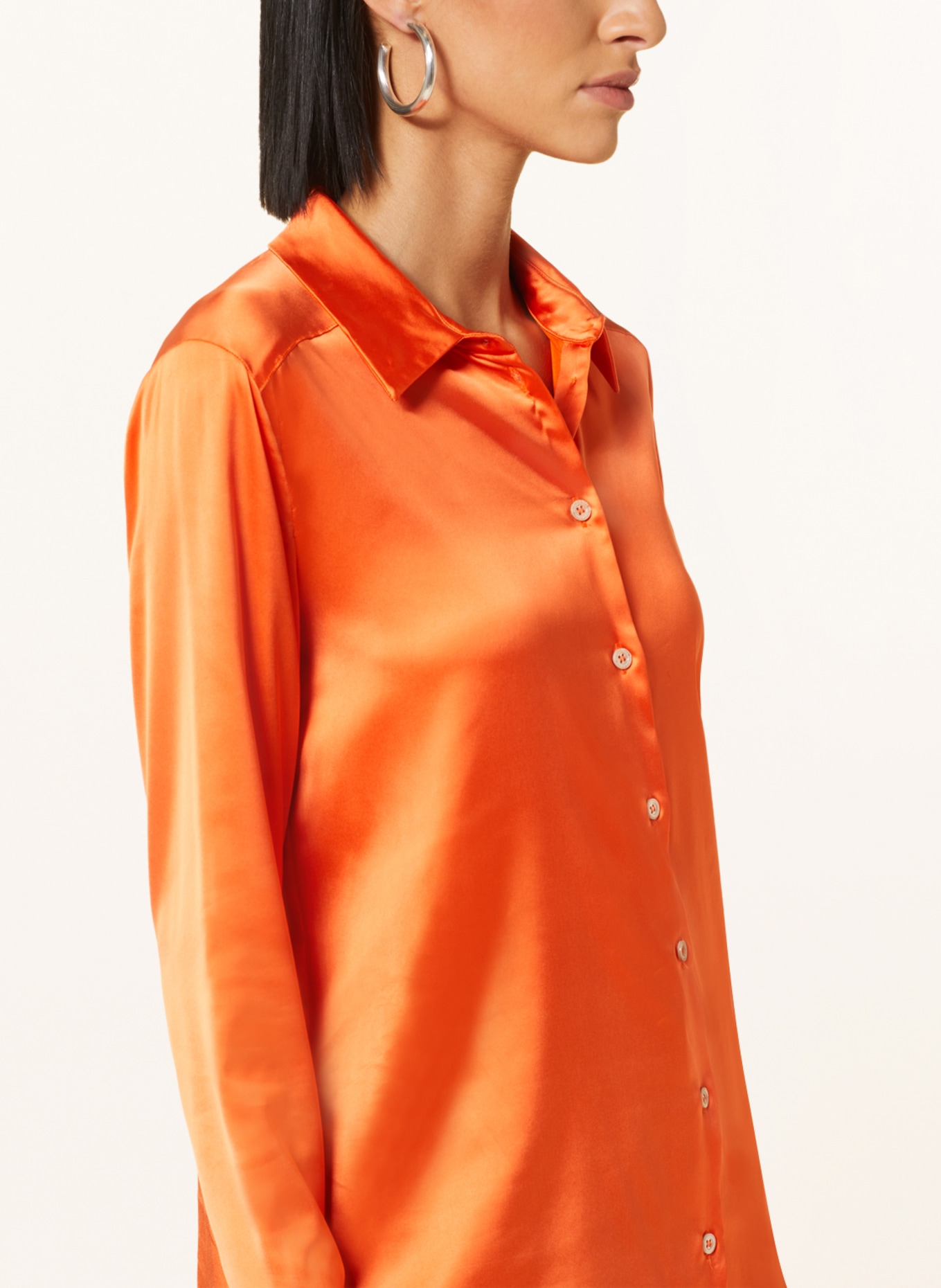 PATRIZIA PEPE Satin shirt blouse, Color: ORANGE (Image 4)
