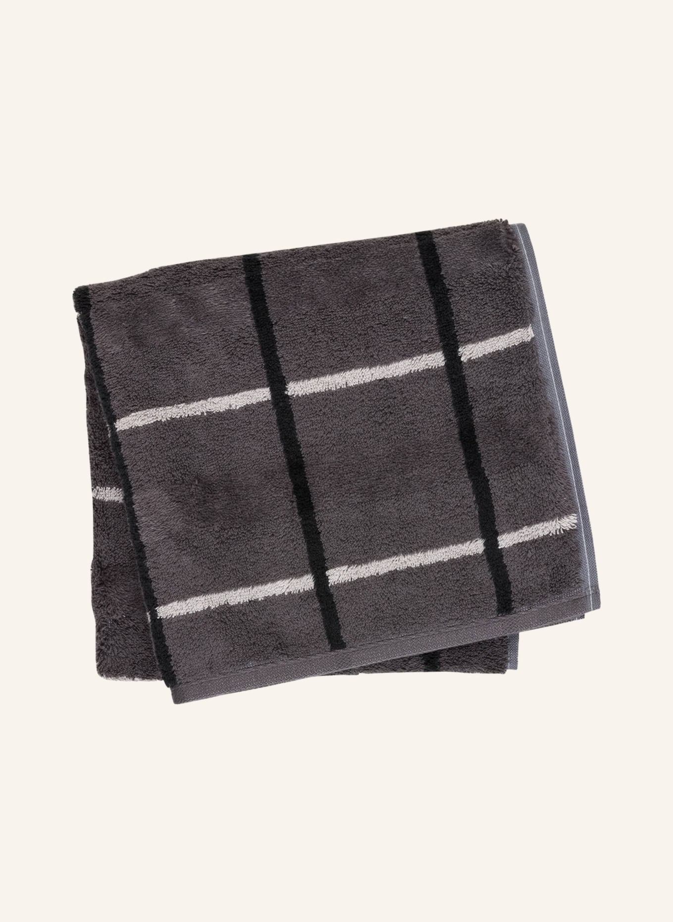Cawö Towel NOBLESSE, Color: DARK GRAY / LIGHT GRAY / BLACK CHECKERED (Image 2)