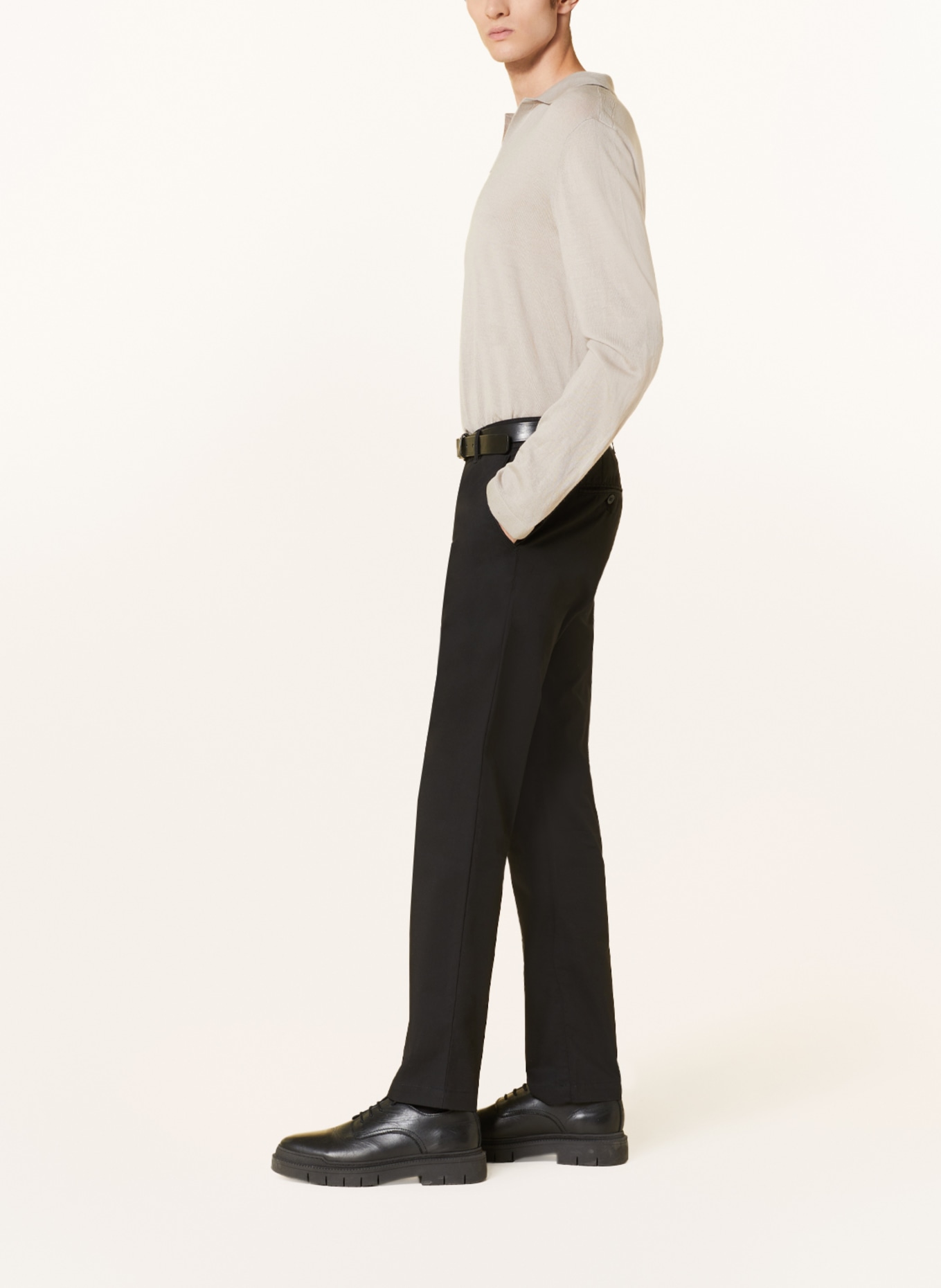 ALBERTO Chino kalhoty LOU Regular Fit, Barva: ČERNÁ (Obrázek 4)