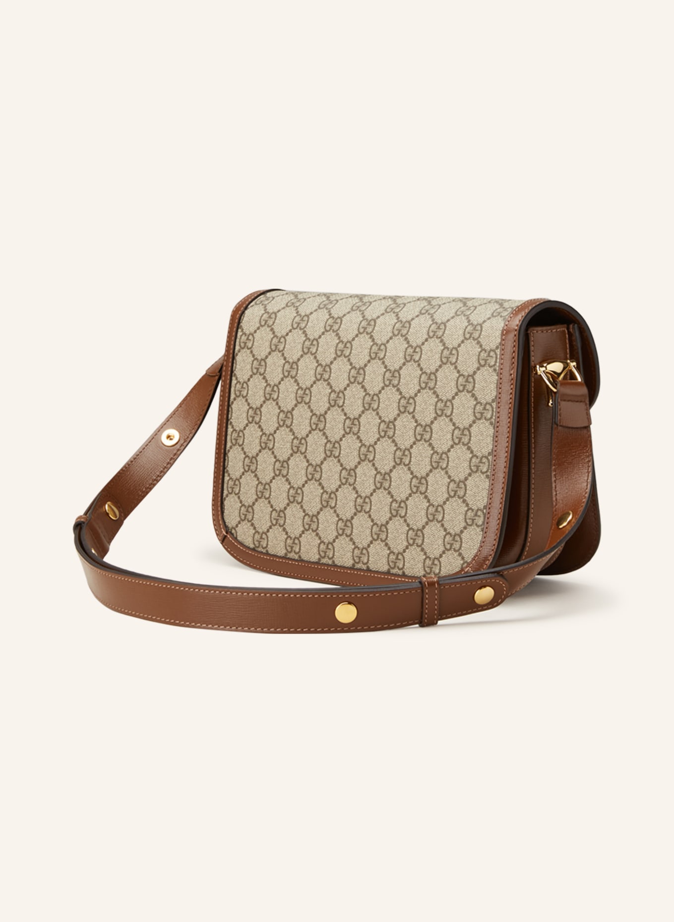 GG Supreme / Brown Gucci 1955 Horsebit Shoulder Bag