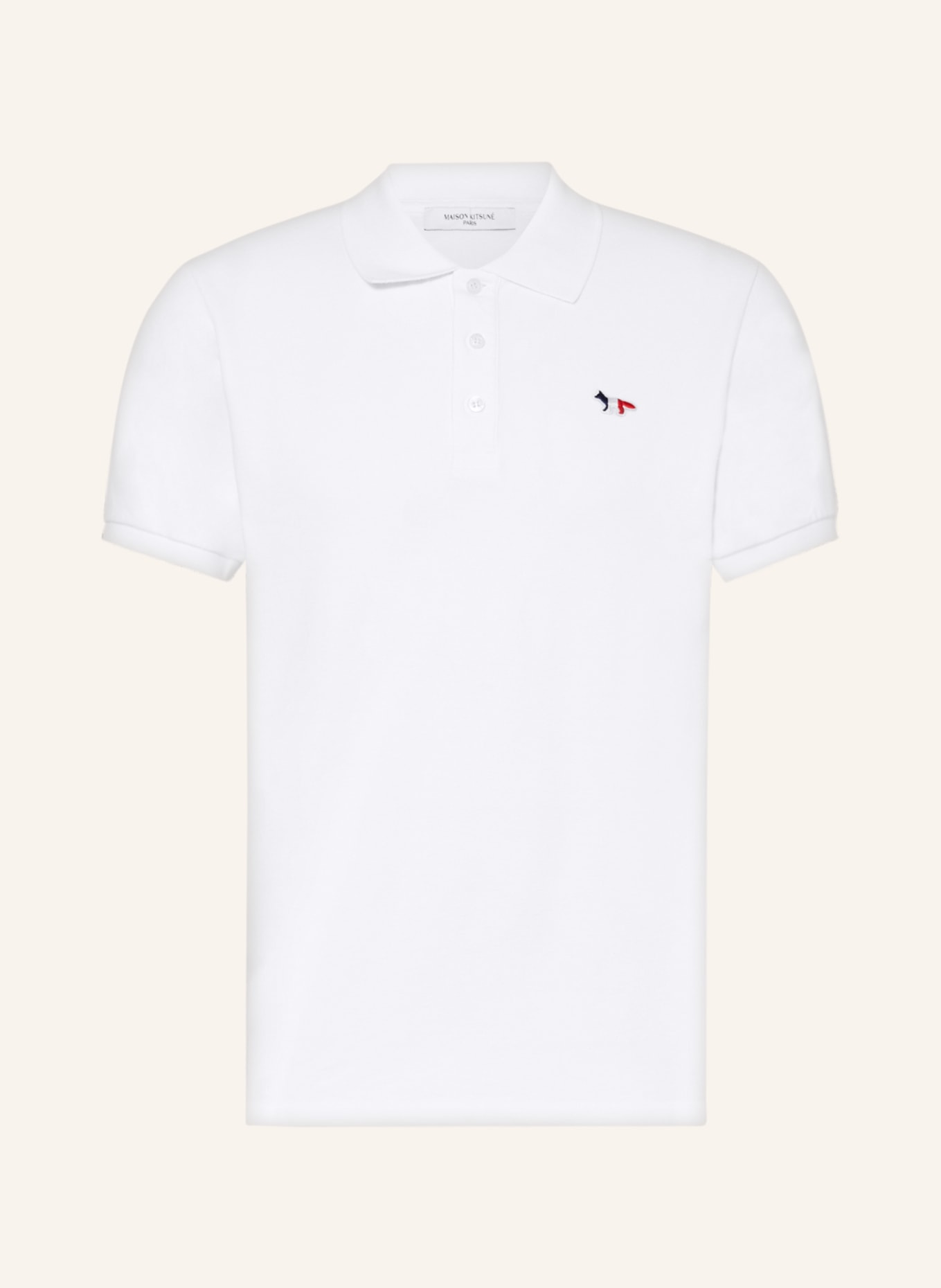 MAISON KITSUNÉ Piqué-Poloshirt , Farbe: WEISS (Bild 1)