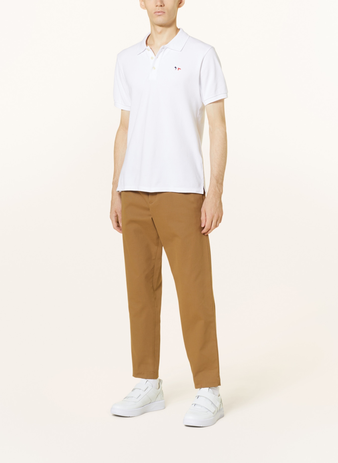 MAISON KITSUNÉ Piqué polo shirt , Color: WHITE (Image 2)