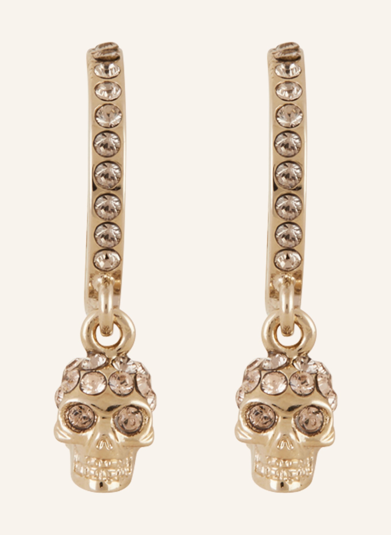 Alexander McQUEEN Creole earrings, Color: SILVER/ WHITE (Image 1)