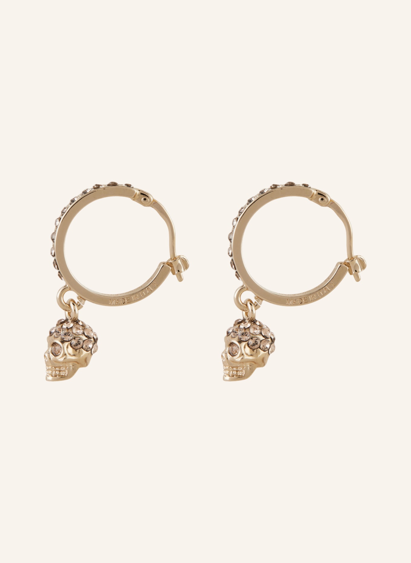 Alexander McQUEEN Creole earrings, Color: SILVER/ WHITE (Image 2)