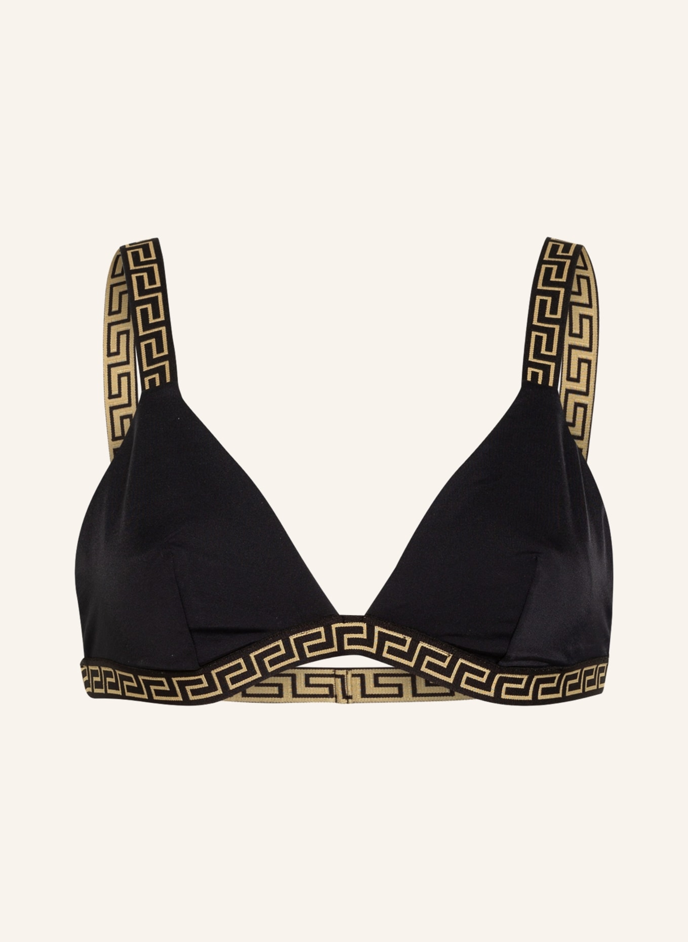 VERSACE Bralette bikini top, Color: BLACK/ GOLD (Image 1)