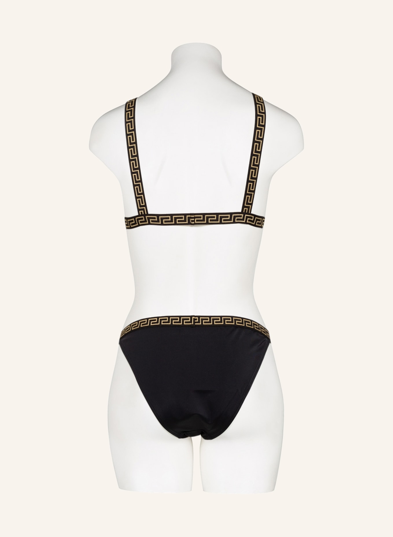 VERSACE Bralette bikini top, Color: BLACK/ GOLD (Image 3)
