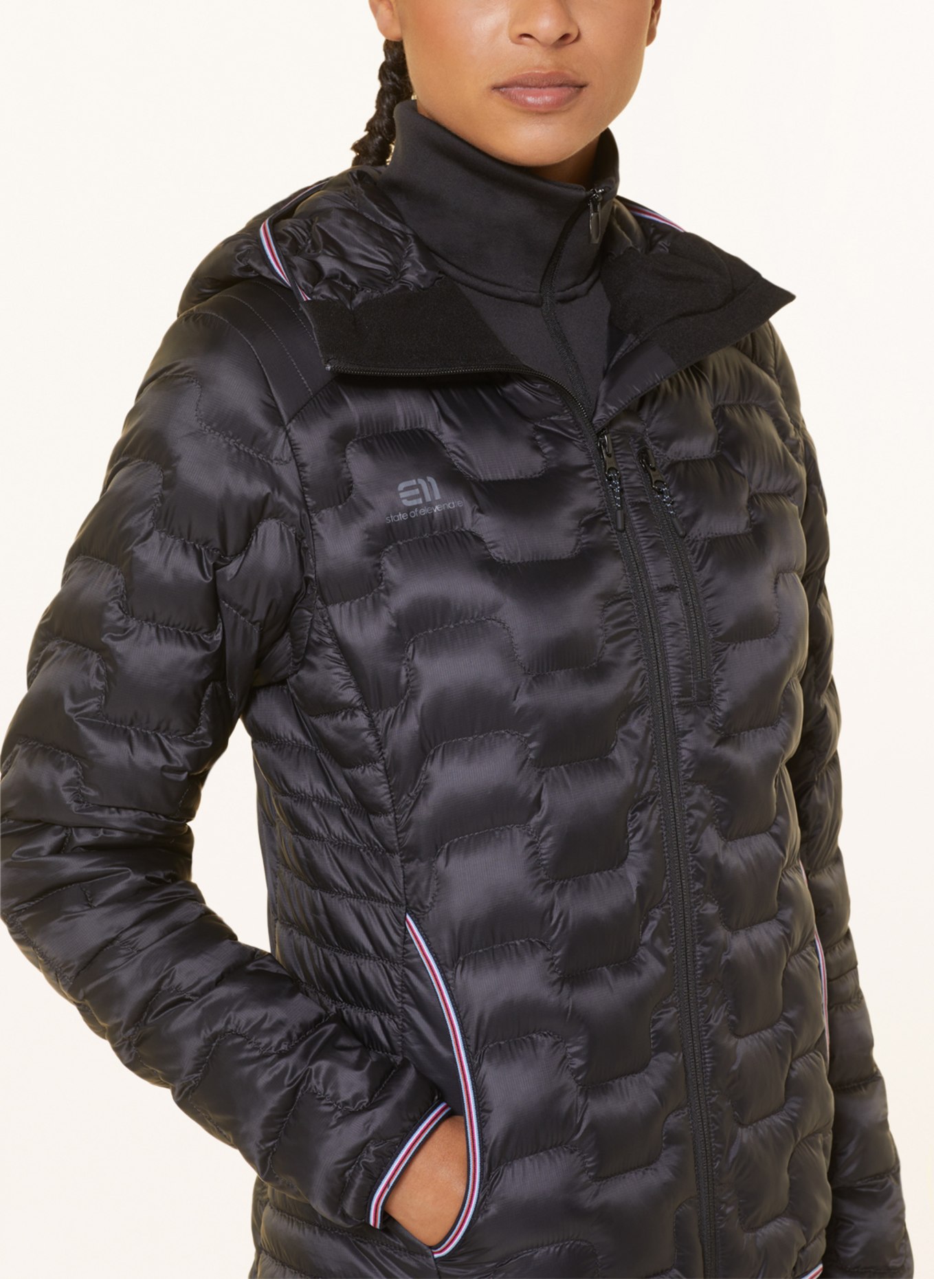 state of elevenate Quilted jacket MOTION, Color: BLACK (Image 5)