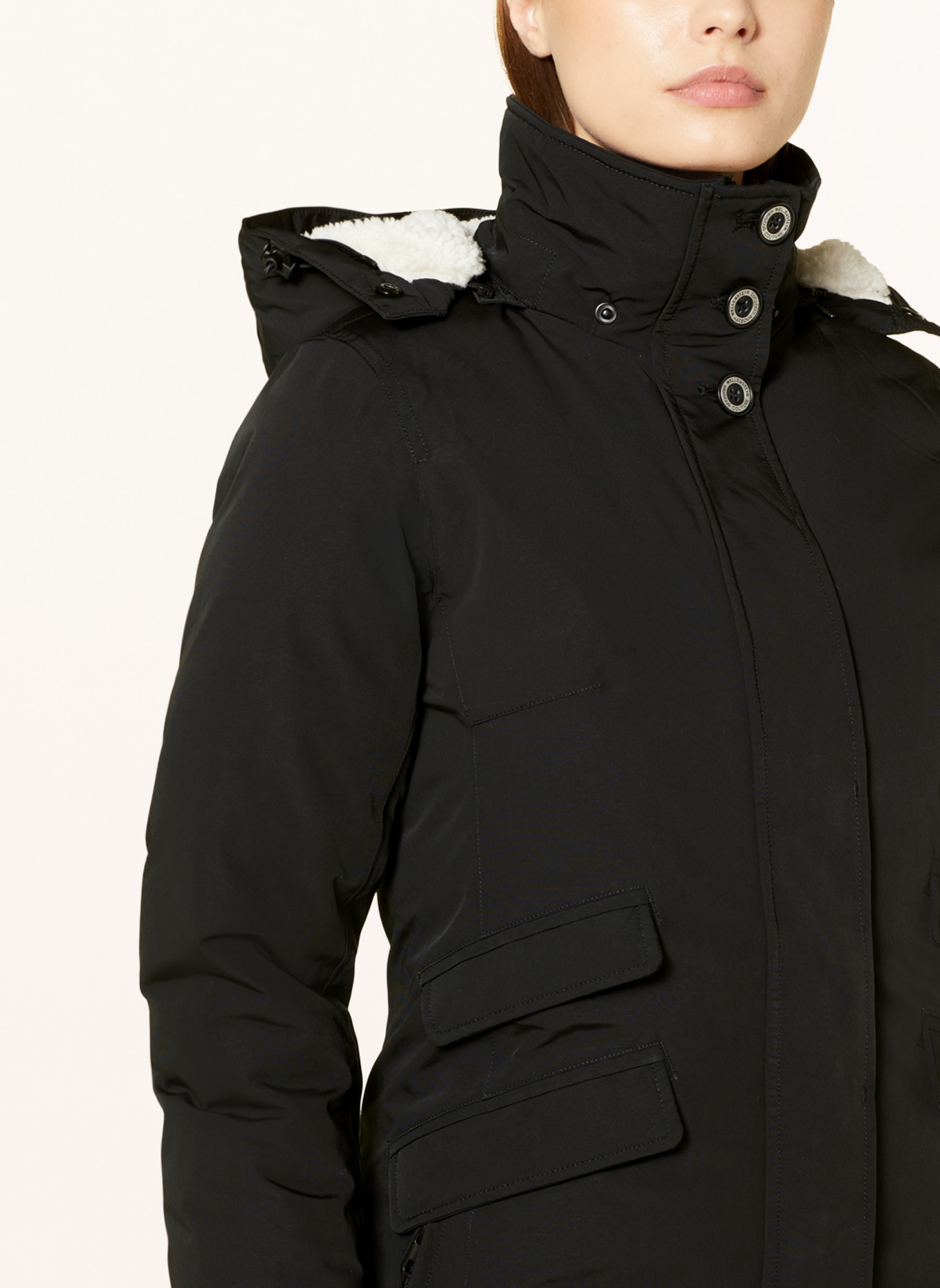 WELLENSTEYN Jacket ENTERPRISE with removable faux fur, Color: BLACK (Image 5)