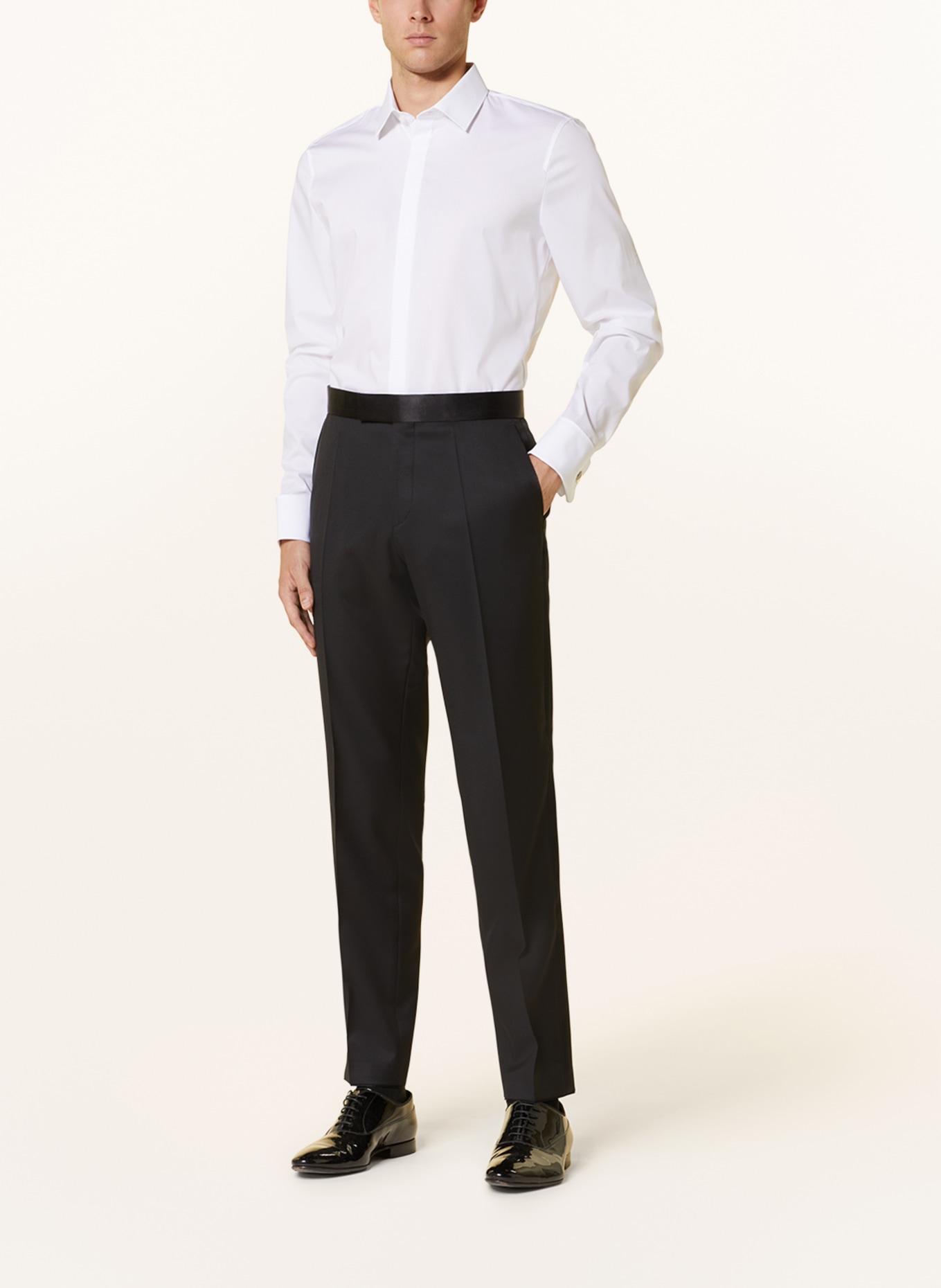 OLYMP Hemd No. Six super slim mit Umschlagmanschette: WEISS