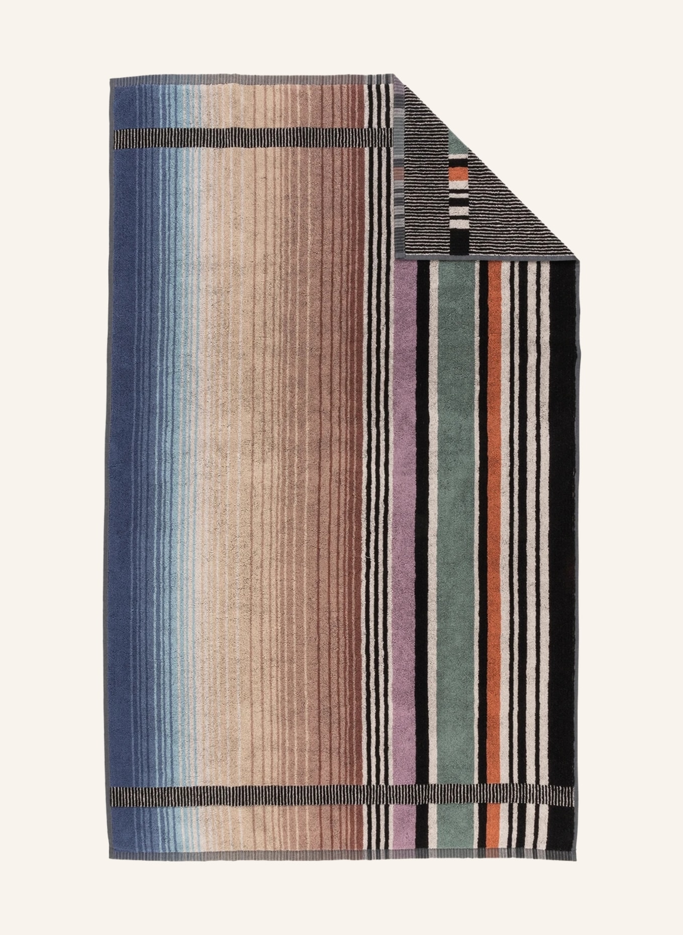 MISSONI Home Handtuch AYRTON , Farbe: BRAUN/ CAMEL/ DUNKELBLAU (Bild 1)