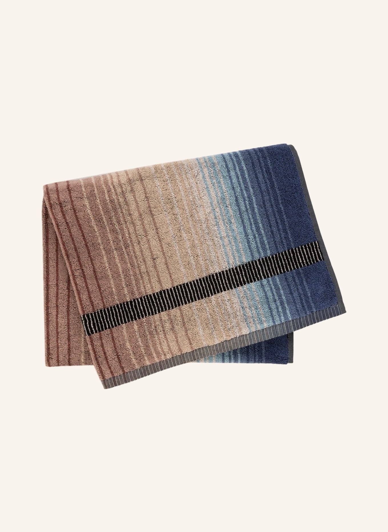 MISSONI Home Handtuch AYRTON , Farbe: BRAUN/ CAMEL/ DUNKELBLAU (Bild 2)