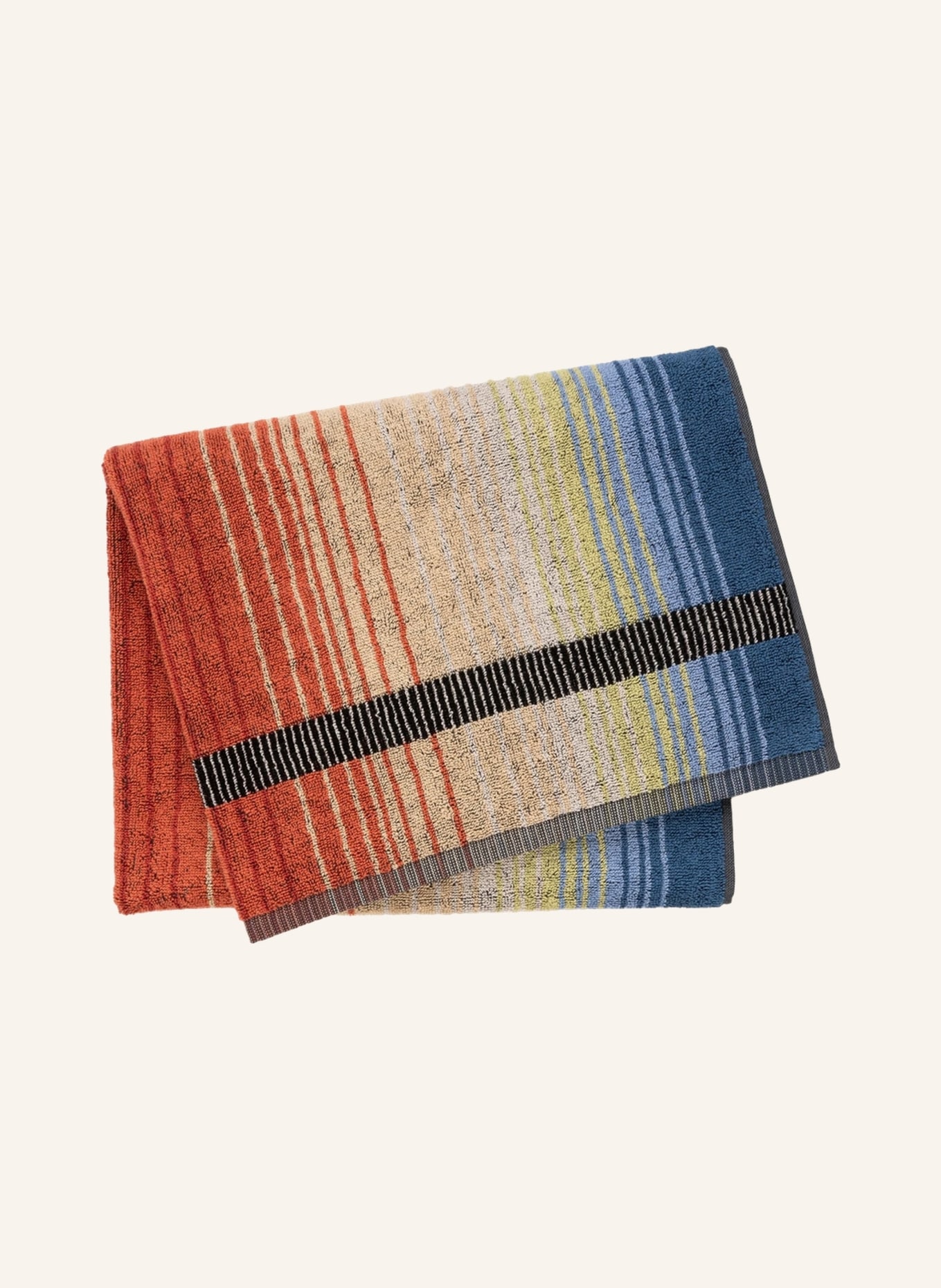 MISSONI Home Handtuch AYRTON , Farbe: SCHWARZ/ HELLGELB/ ORANGE (Bild 2)