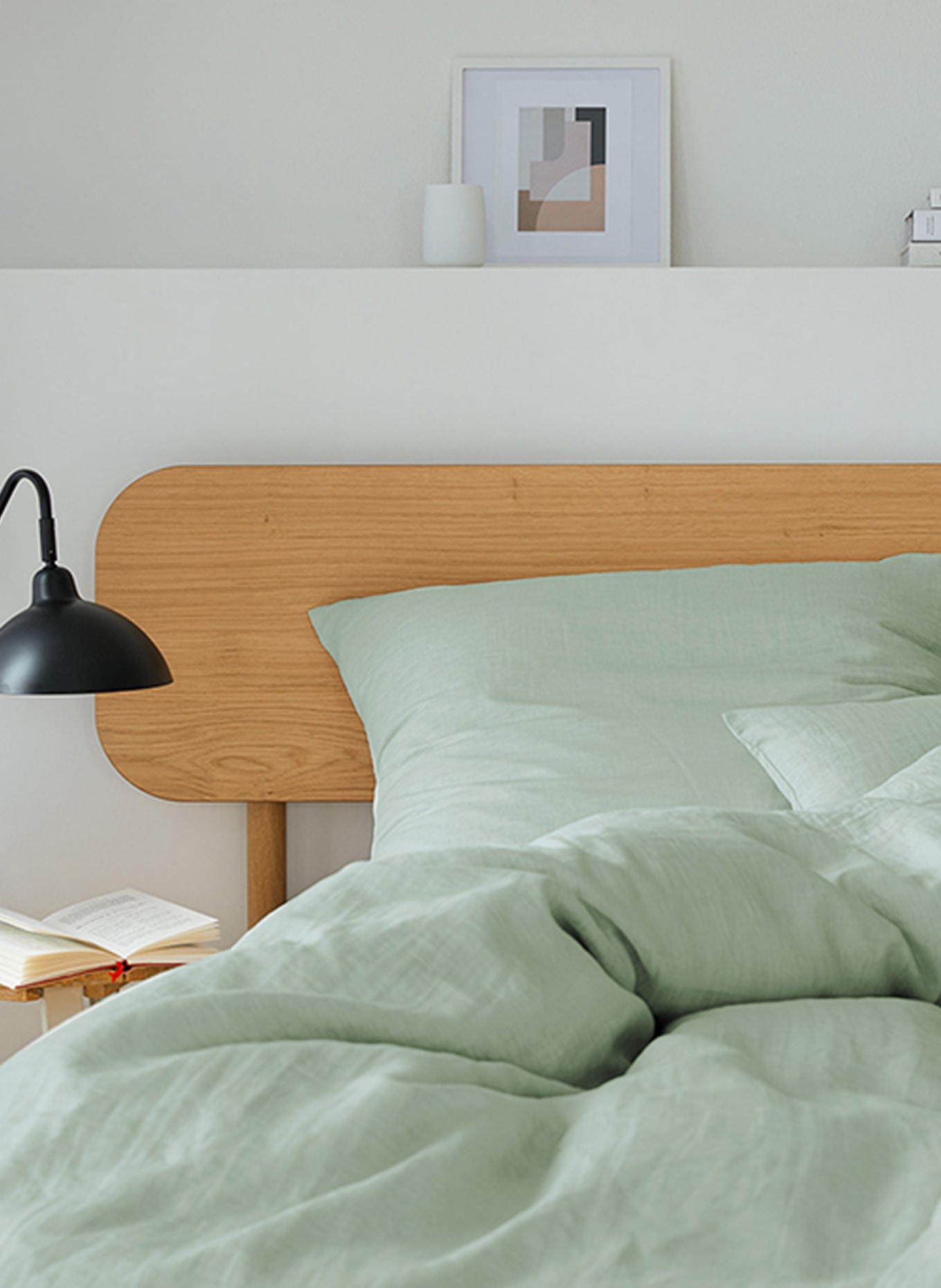 elegante Bettwäsche BREEZE: HELLGRÜN