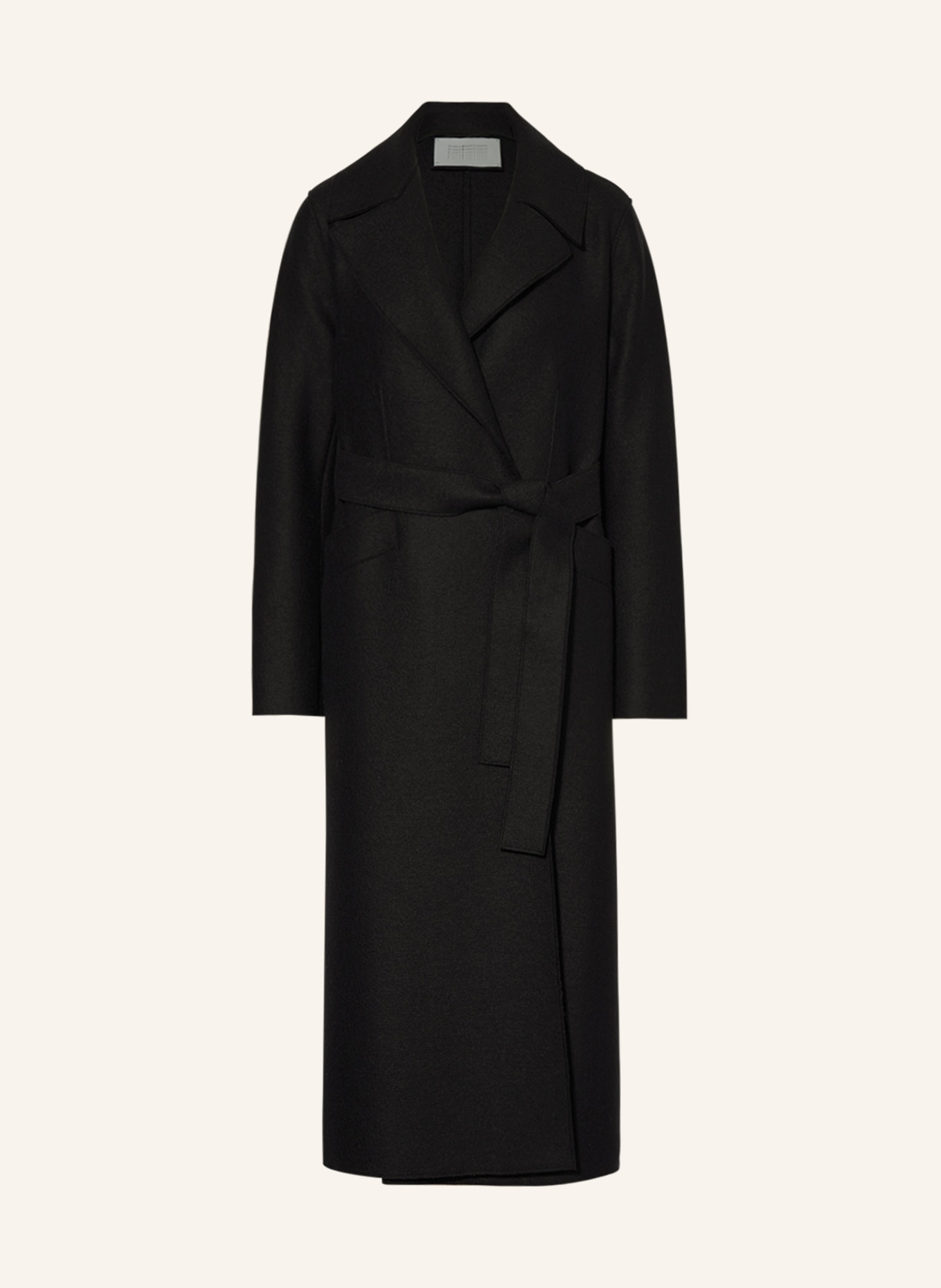 HARRIS WHARF LONDON Vlněný kabát, Barva: ČERNÁ (Obrázek 1)
