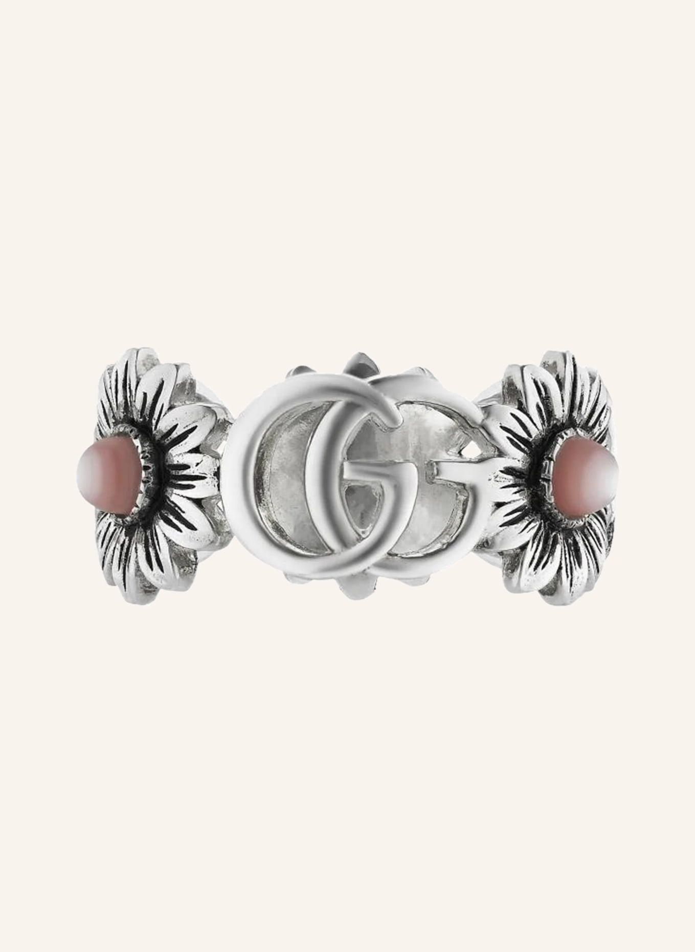 GUCCI Ring GG MARMONT, Color: SILVER/ LIGHT PINK (Image 1)