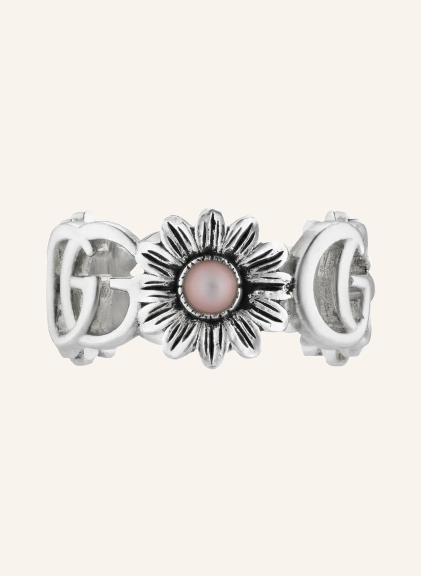 GUCCI Ring GG MARMONT, Color: SILVER/ LIGHT PINK (Image 4)