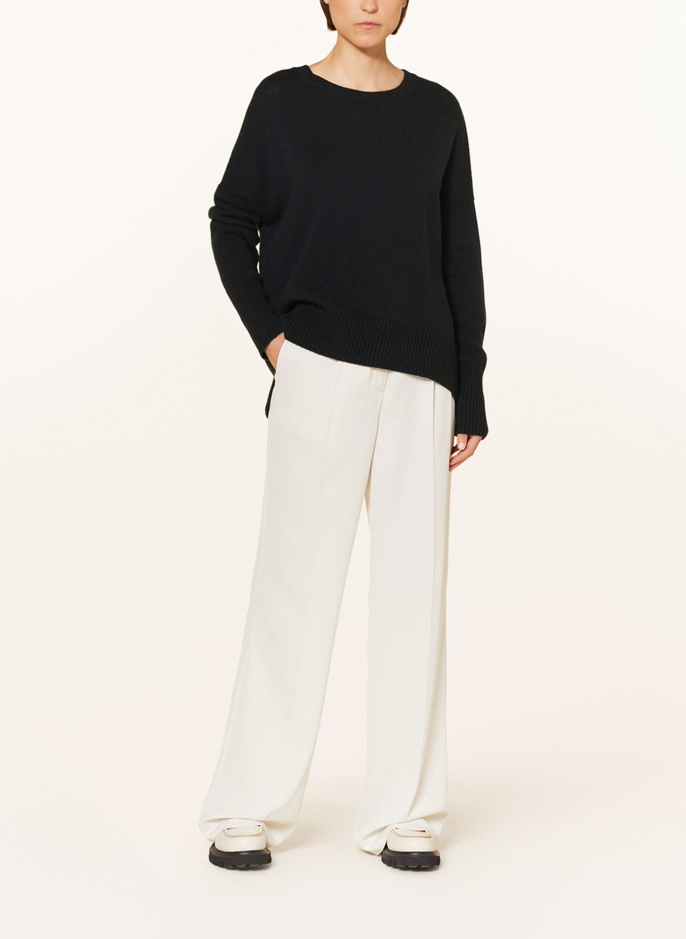 LISA YANG Sweter z kaszmiru MILA , Kolor: GRANATOWY (Obrazek 2)