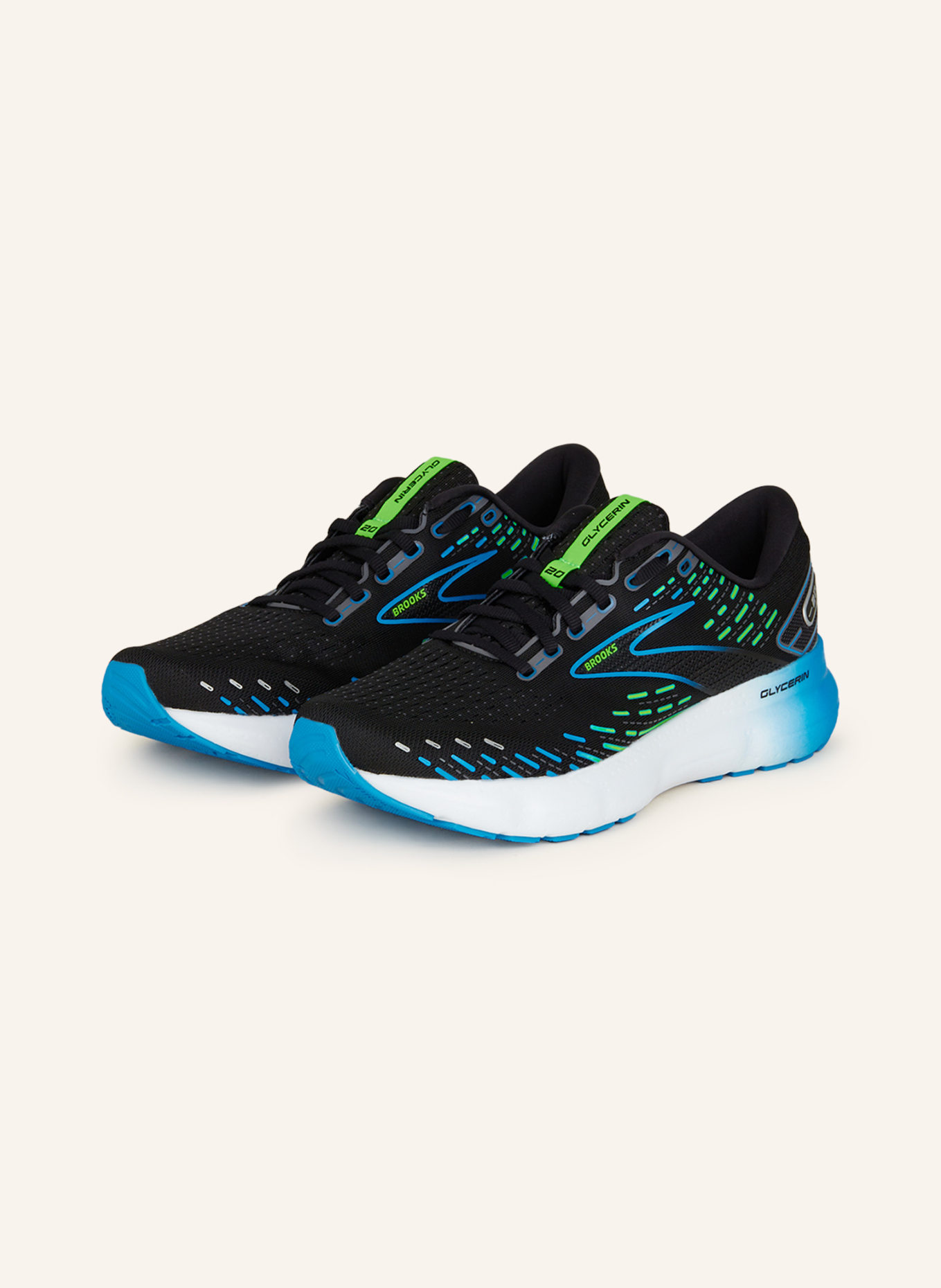BROOKS Running shoes GLYCERIN 20, Color: BLACK/ BLUE (Image 1)