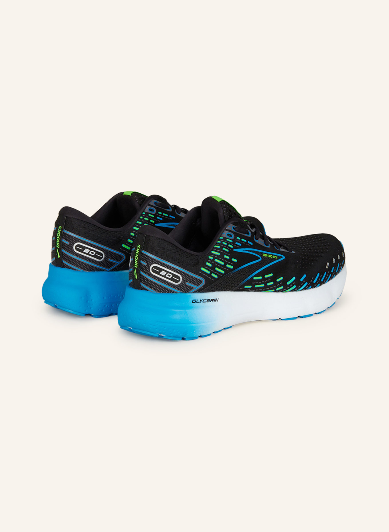 BROOKS Running shoes GLYCERIN 20, Color: BLACK/ BLUE (Image 2)