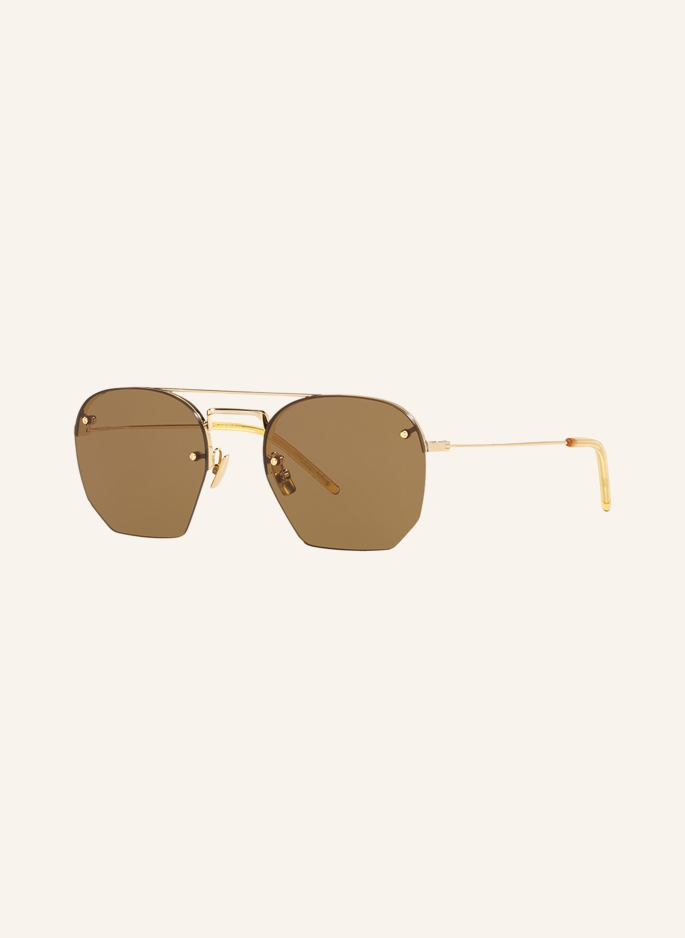 SAINT LAURENT Sunglasses YS000274, Color: 2310D1 - GOLD/BROWN (Image 1)