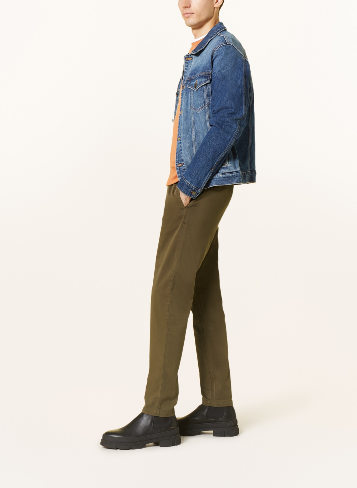 BOSS Chinos SCHINO-TABER tapered fit, Color: OLIVE (Image 4)