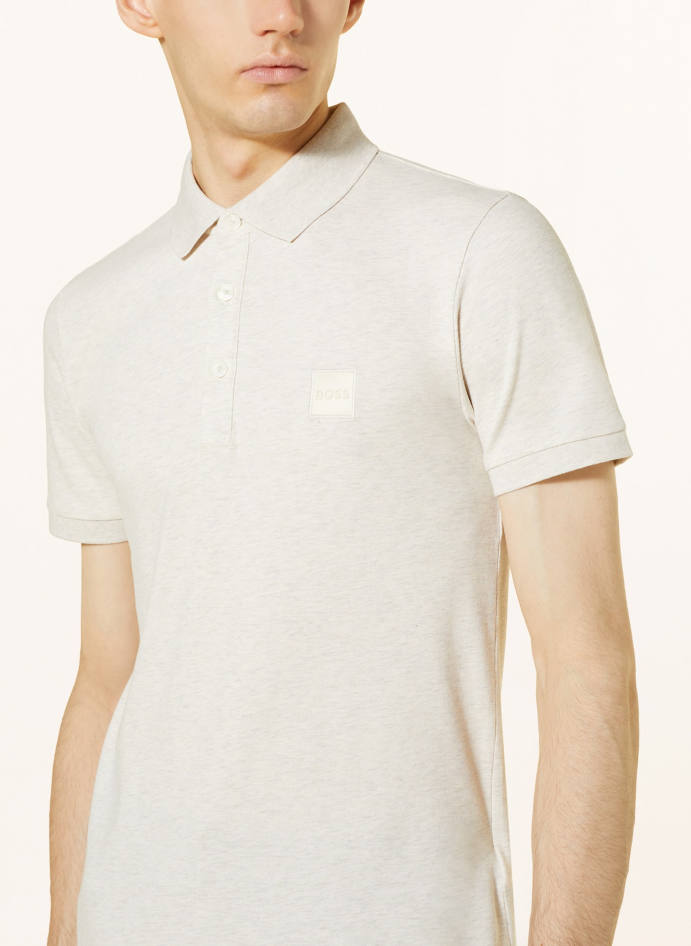 BOSS Piqué polo shirt PASSENGER slim fit, Color: CREAM (Image 4)