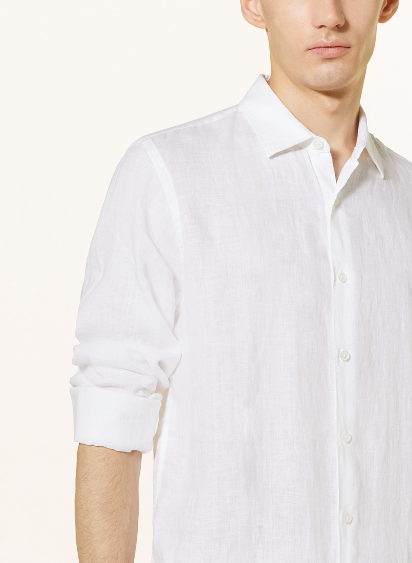 ORLEBAR BROWN Leinenhemd GILES Tailored Fit: CREME