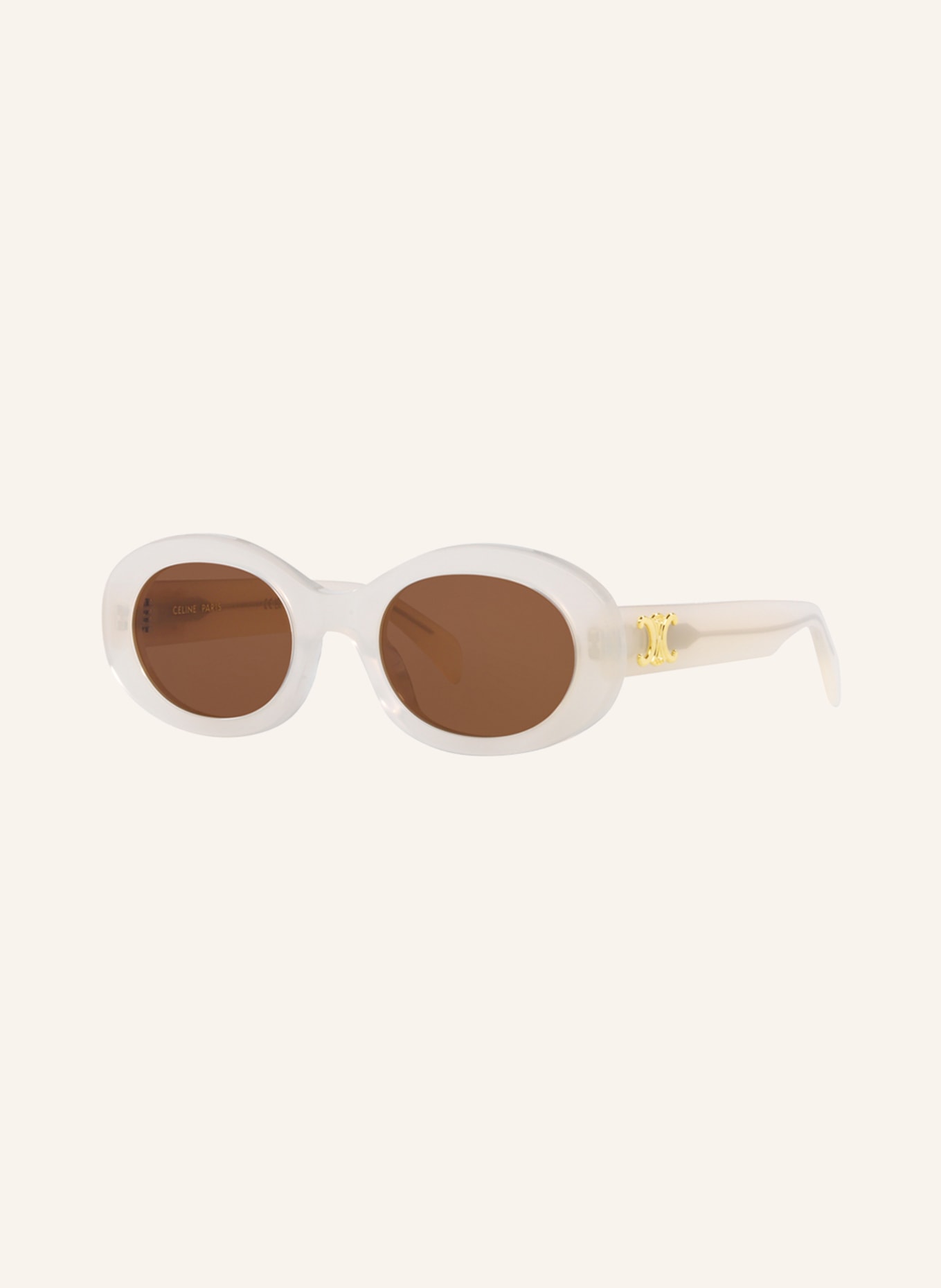 CELINE Sunglasses CL000312, Color: 1100D1 - WHITE/ BROWN (Image 1)