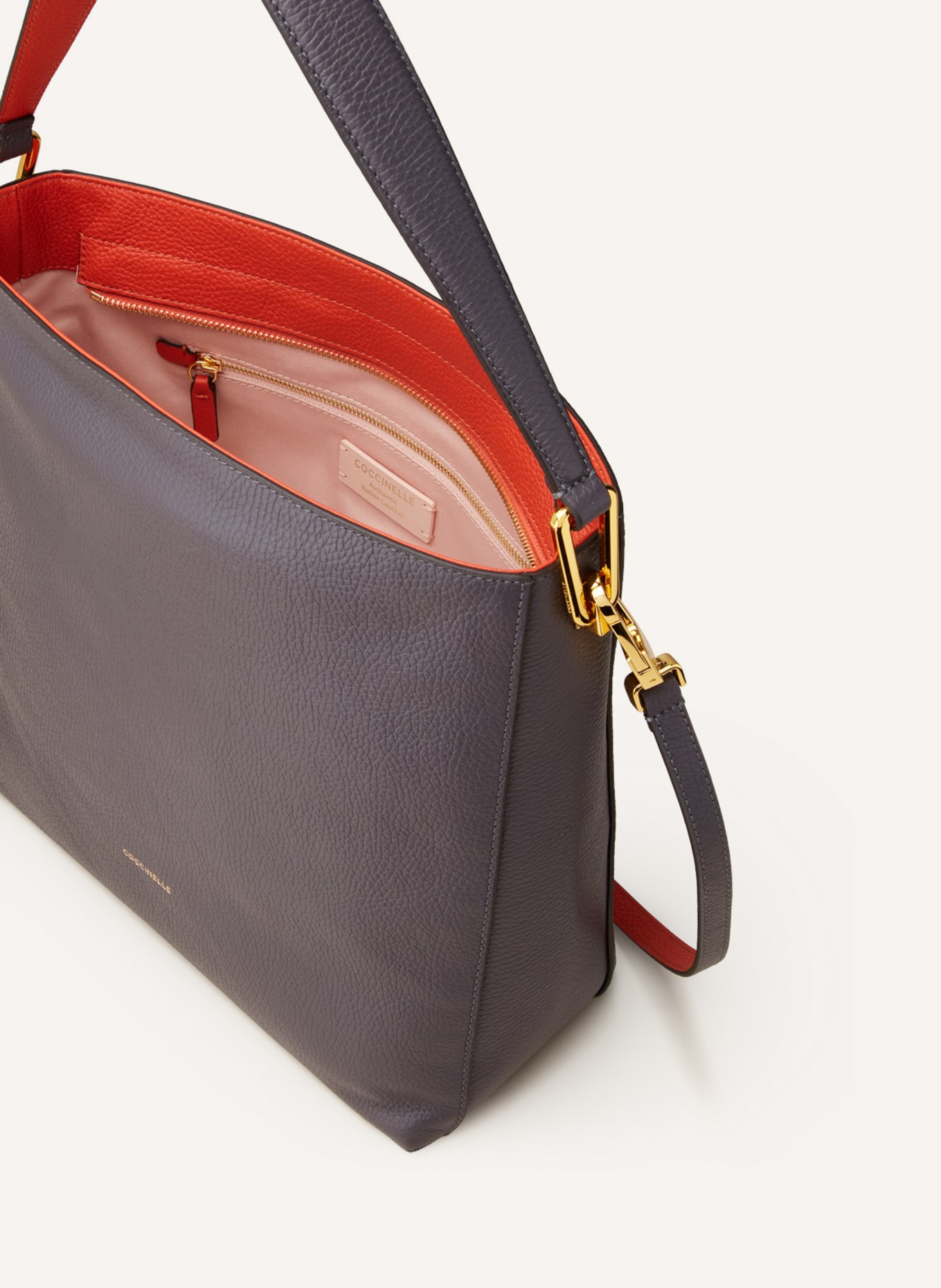COCCINELLE Hobo bag , Color: GRAY/ ORANGE (Image 3)