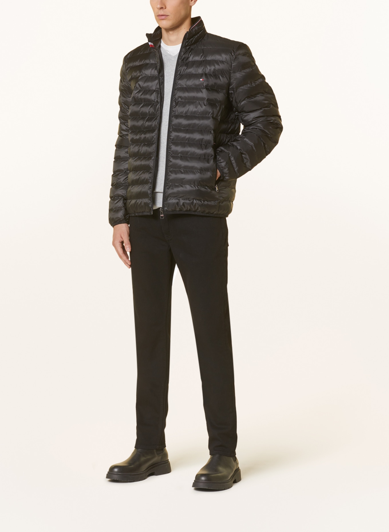 TOMMY HILFIGER Steppjacke: SCHWARZ