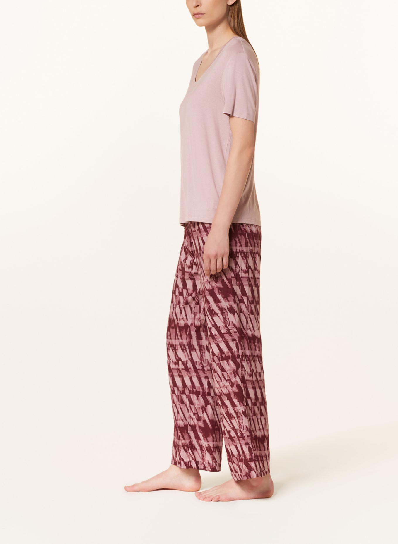 Calvin Klein Schlafhose, Farbe: DUNKELROT/ ROSÉ (Bild 4)