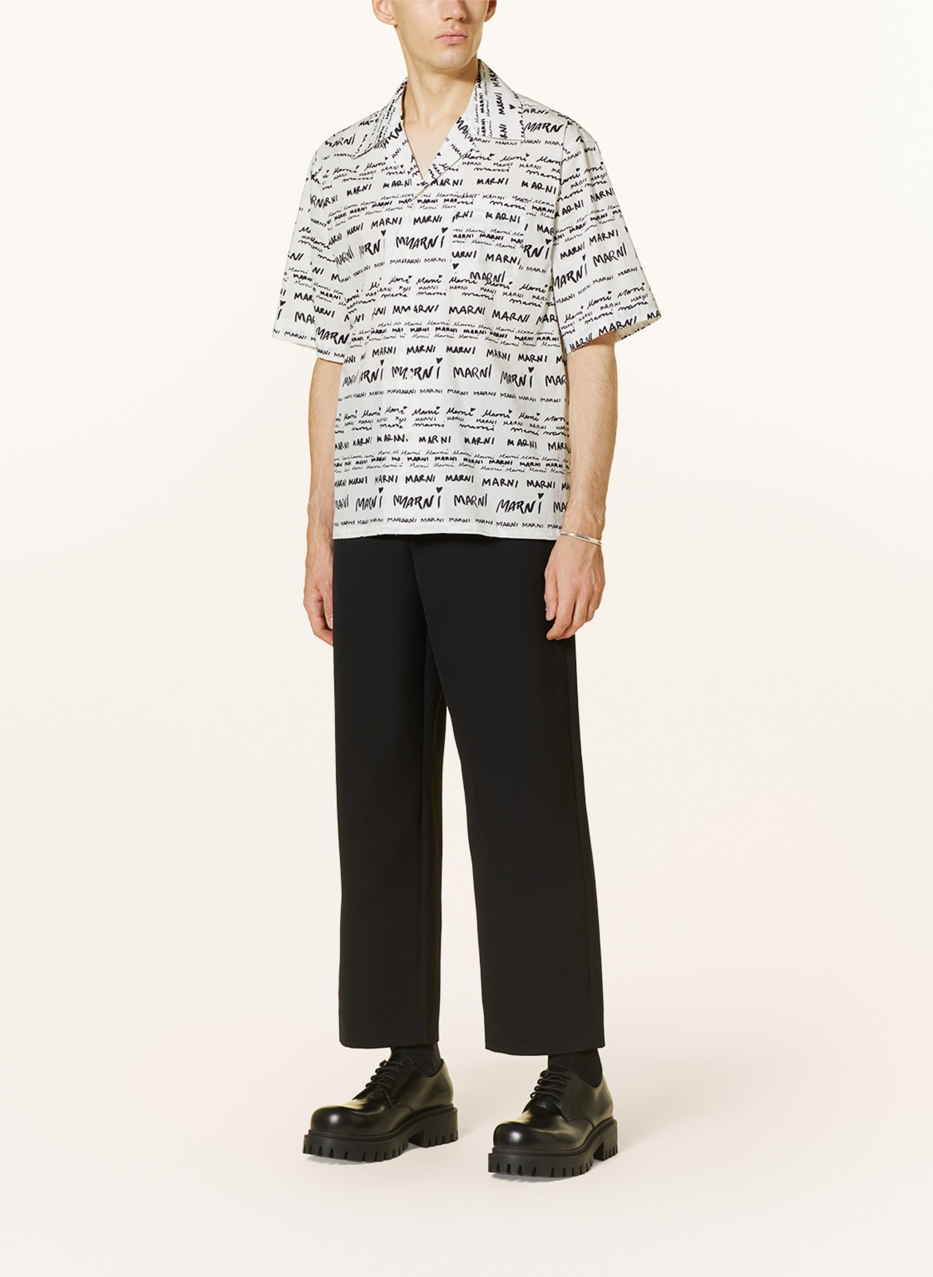 MARNI Koszula z klapami CUMU comfort fit, Kolor: BIAŁY (Obrazek 3)