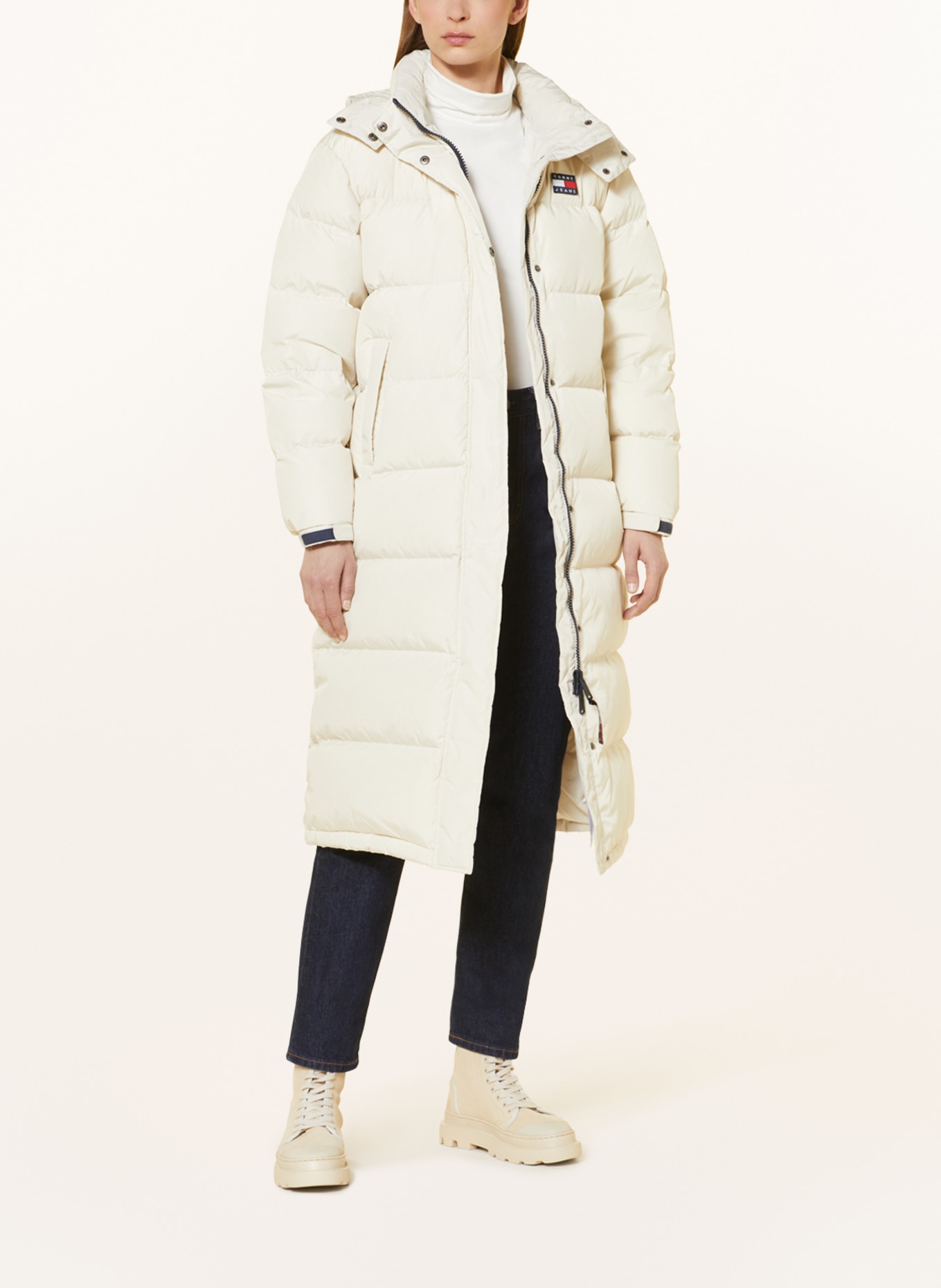 TOMMY JEANS Down jacket with removable hood, Color: CREAM (Image 2)