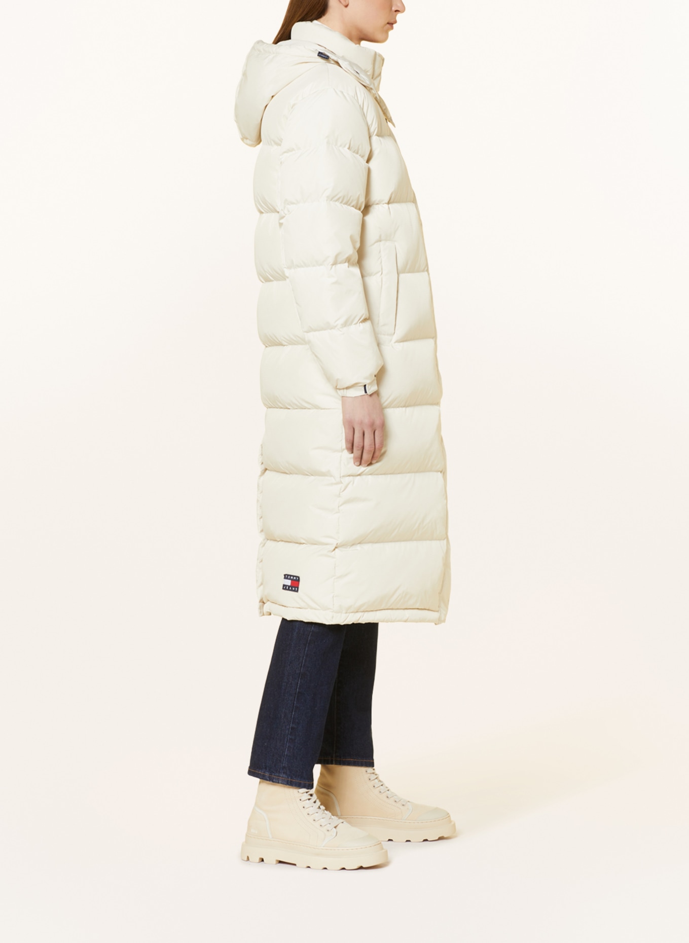 TOMMY JEANS Down jacket with removable hood, Color: CREAM (Image 4)