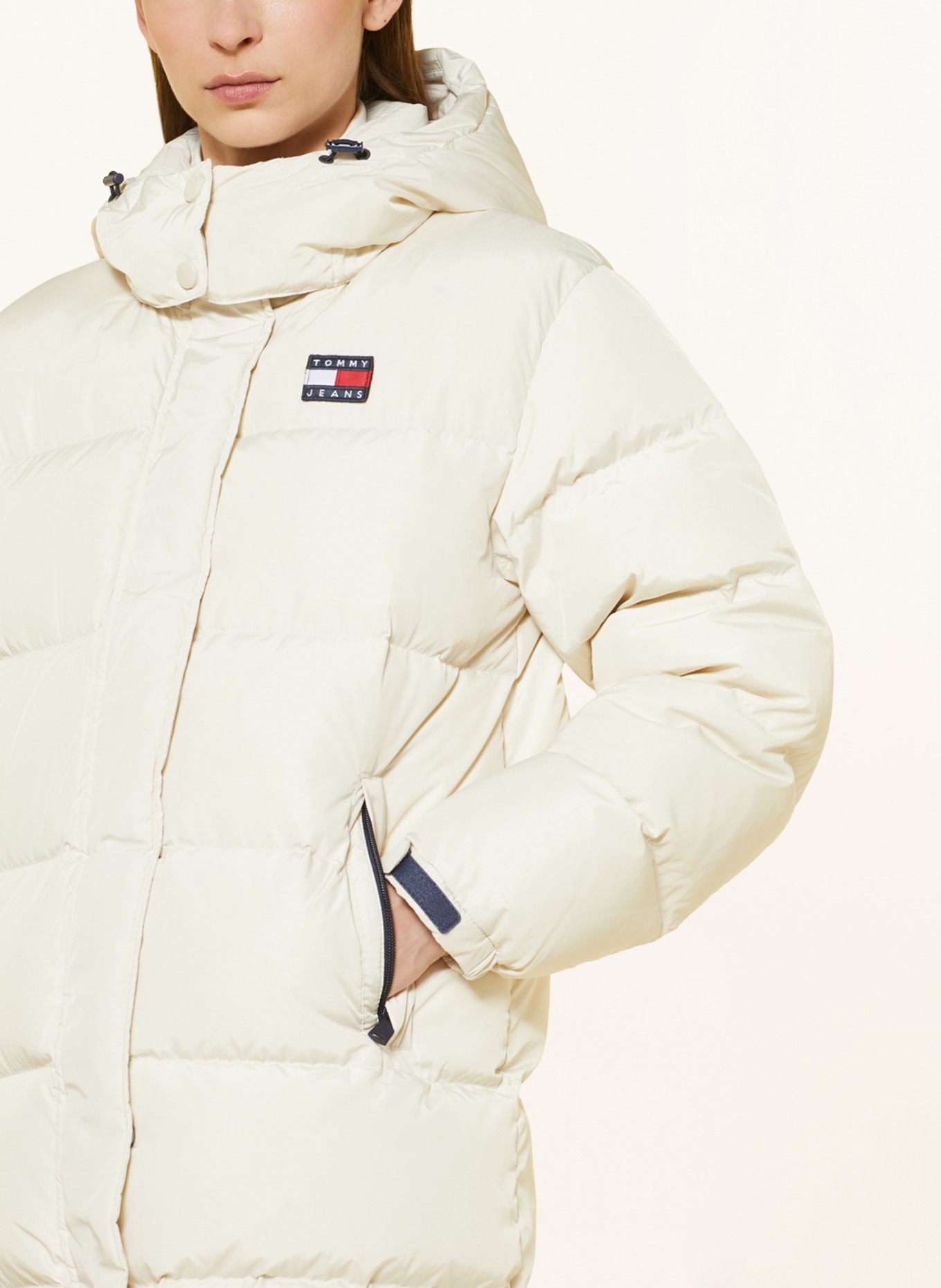 TOMMY JEANS Down jacket with removable hood, Color: CREAM (Image 5)