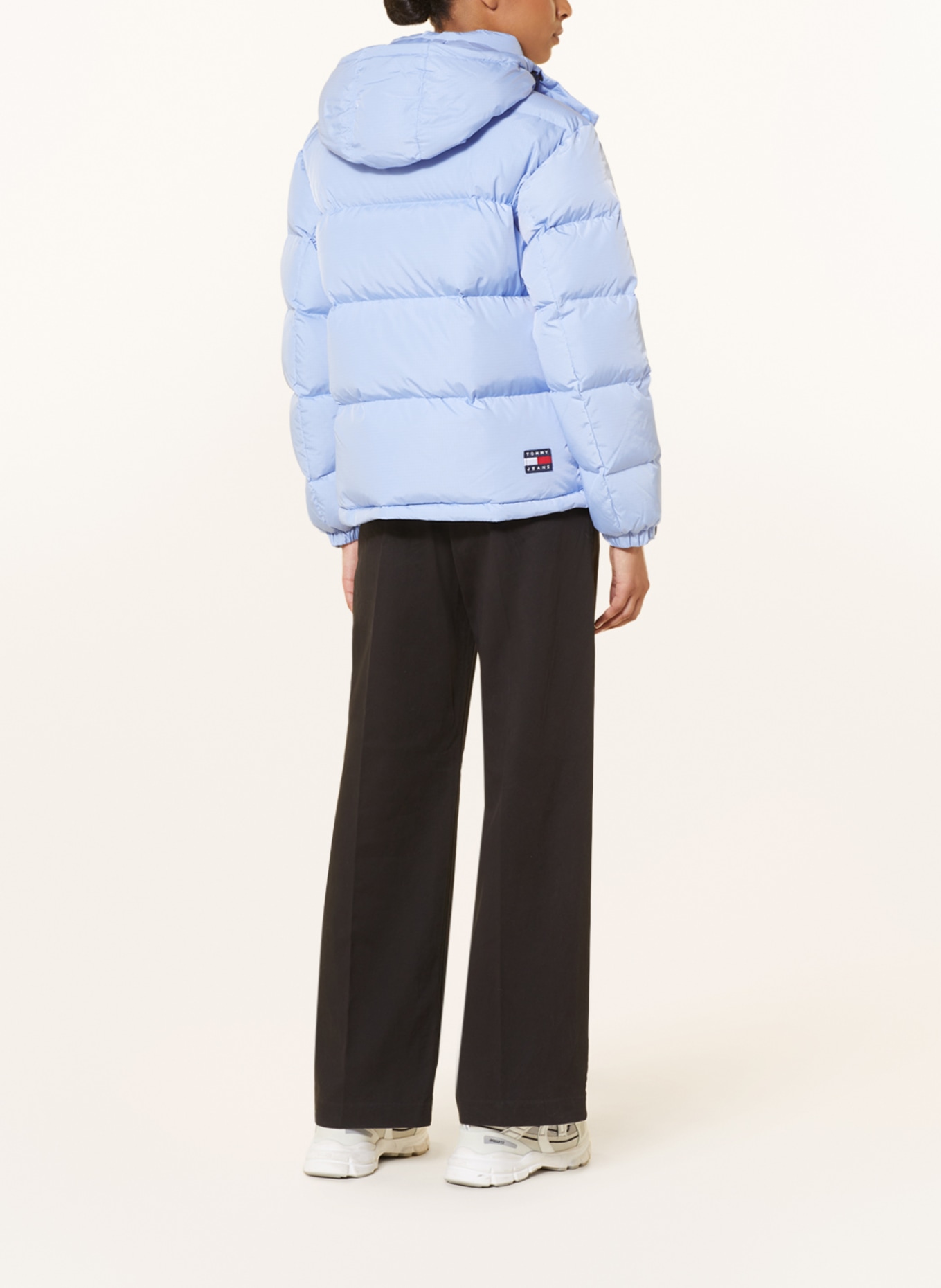 TOMMY JEANS Down jacket with removable hood, Color: LIGHT BLUE (Image 3)
