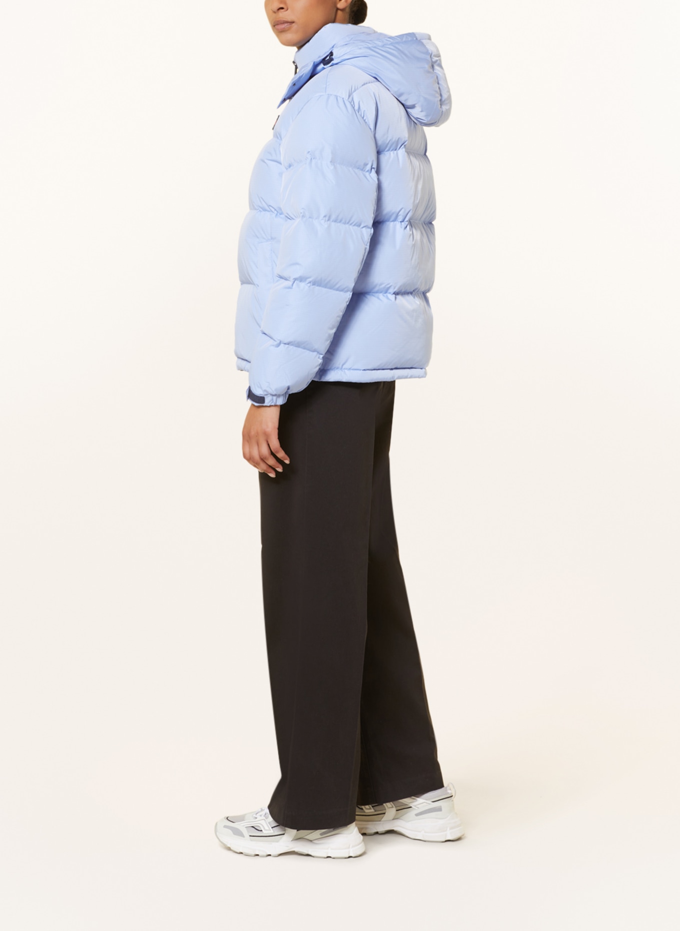 TOMMY JEANS Down jacket with removable hood, Color: LIGHT BLUE (Image 4)