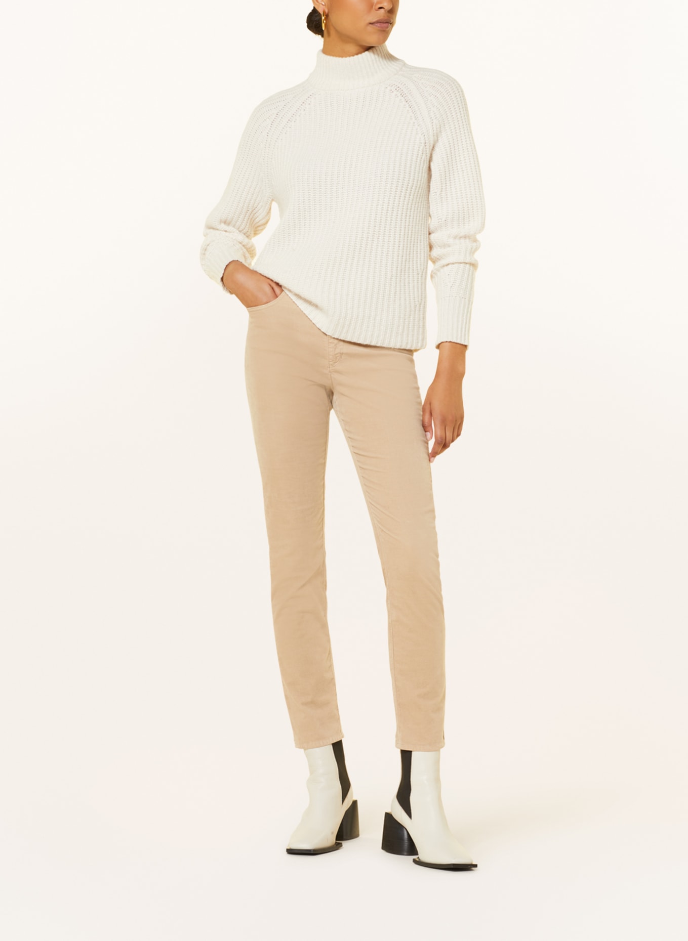 RIANI Velvet pants, Color: BEIGE (Image 2)