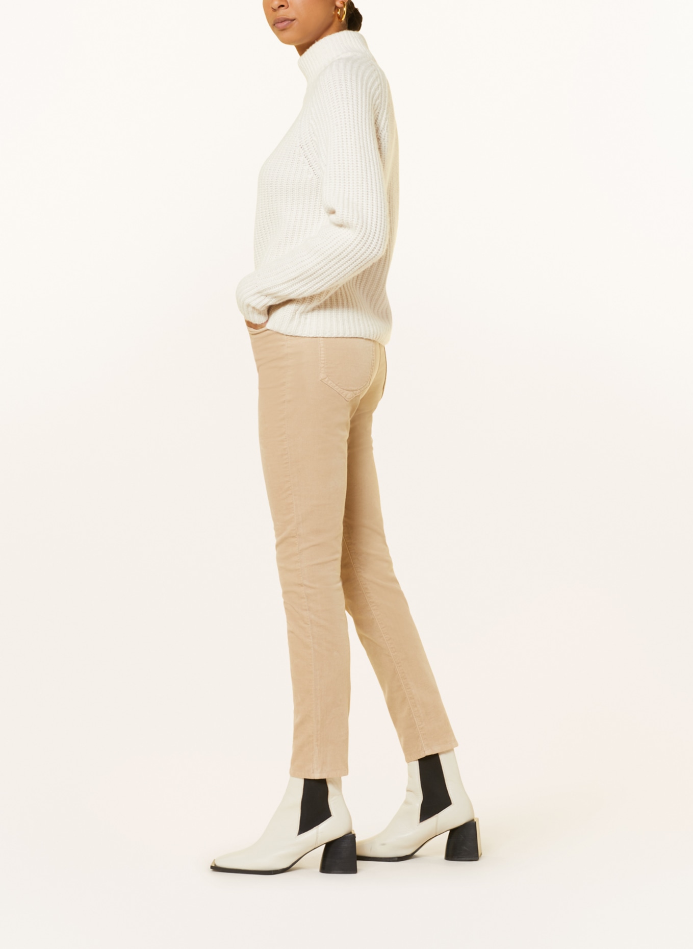 RIANI Velvet pants, Color: BEIGE (Image 4)