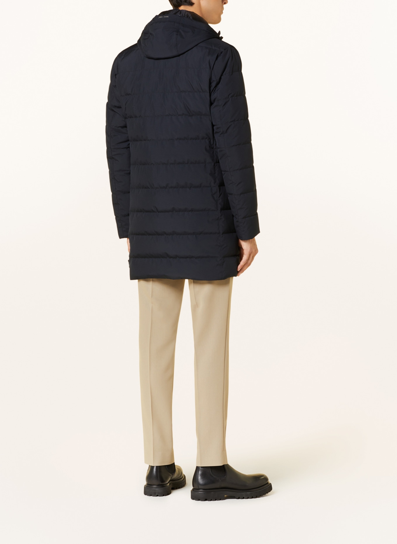HERNO LAMINAR Péřový kabát s odnímatelnou kapucí, Barva: TMAVĚ MODRÁ (Obrázek 3)