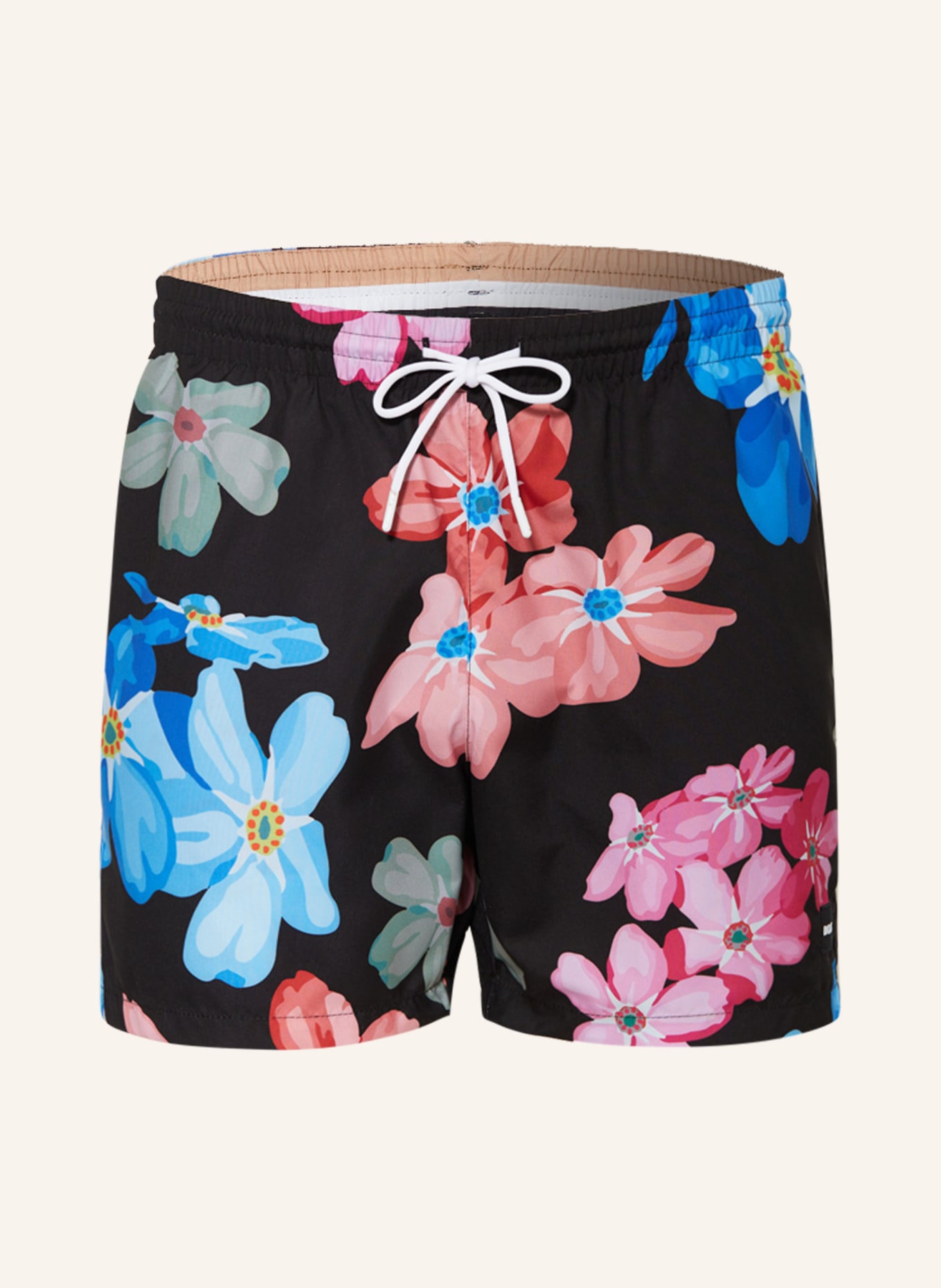 BOSS Swim shorts PIRANHA, Color: BLACK/ PINK/ TURQUOISE (Image 1)