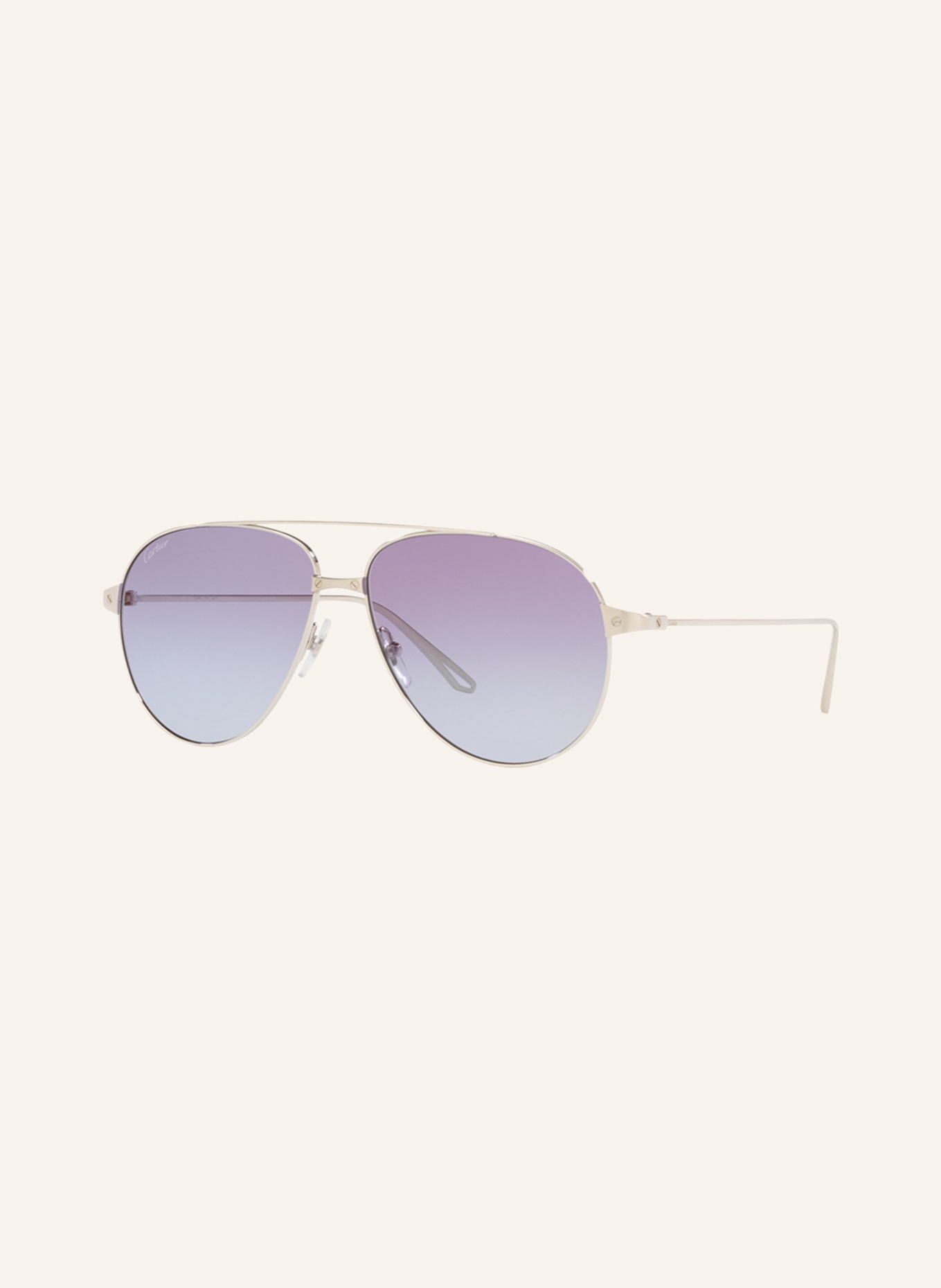 Cartier Sunglasses CT0298S, Color: 4100S1 - SILVER/ PURPLE GRADIENT (Image 1)