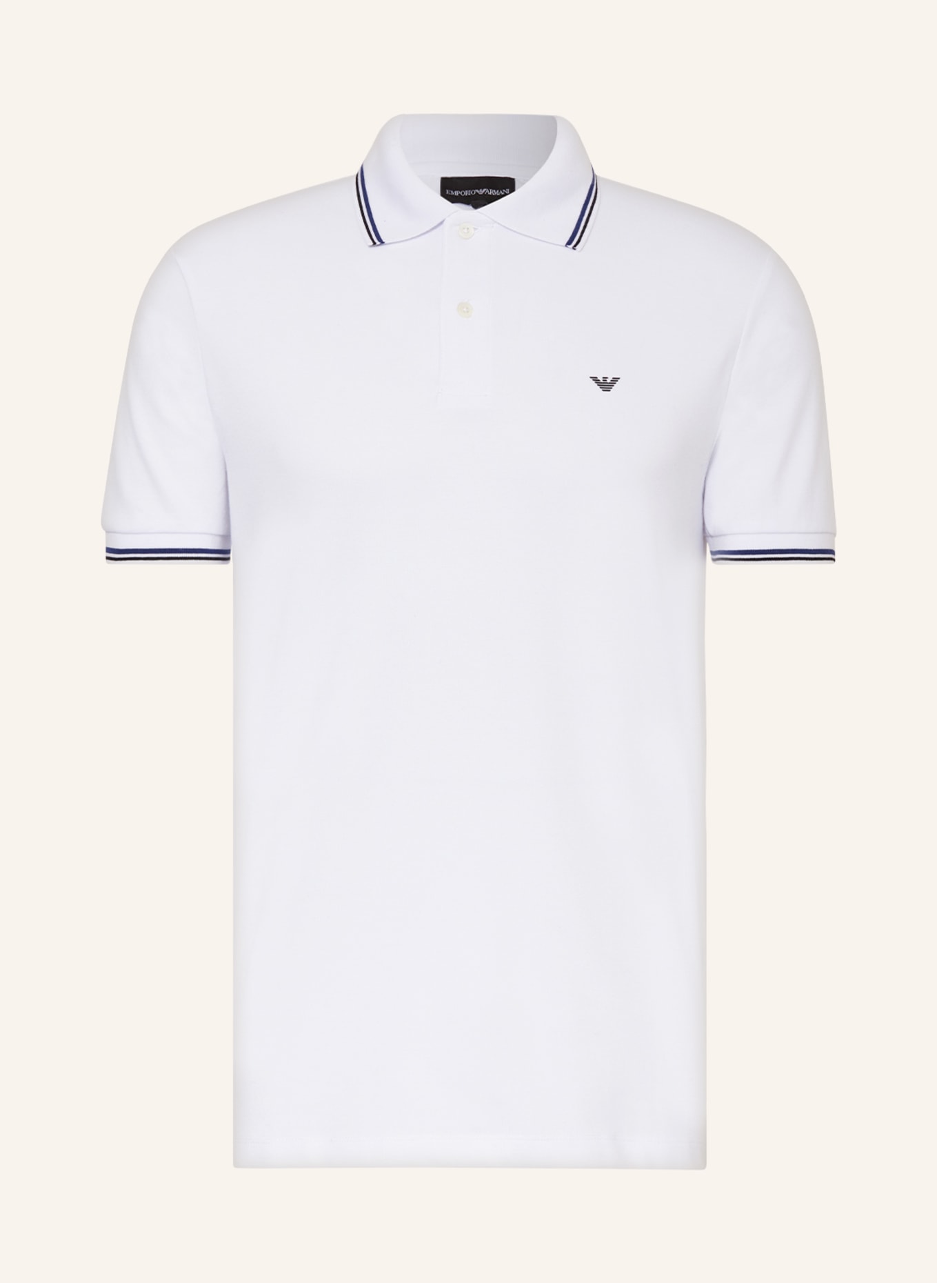 EMPORIO ARMANI Piqué polo shirt , Color: WHITE (Image 1)