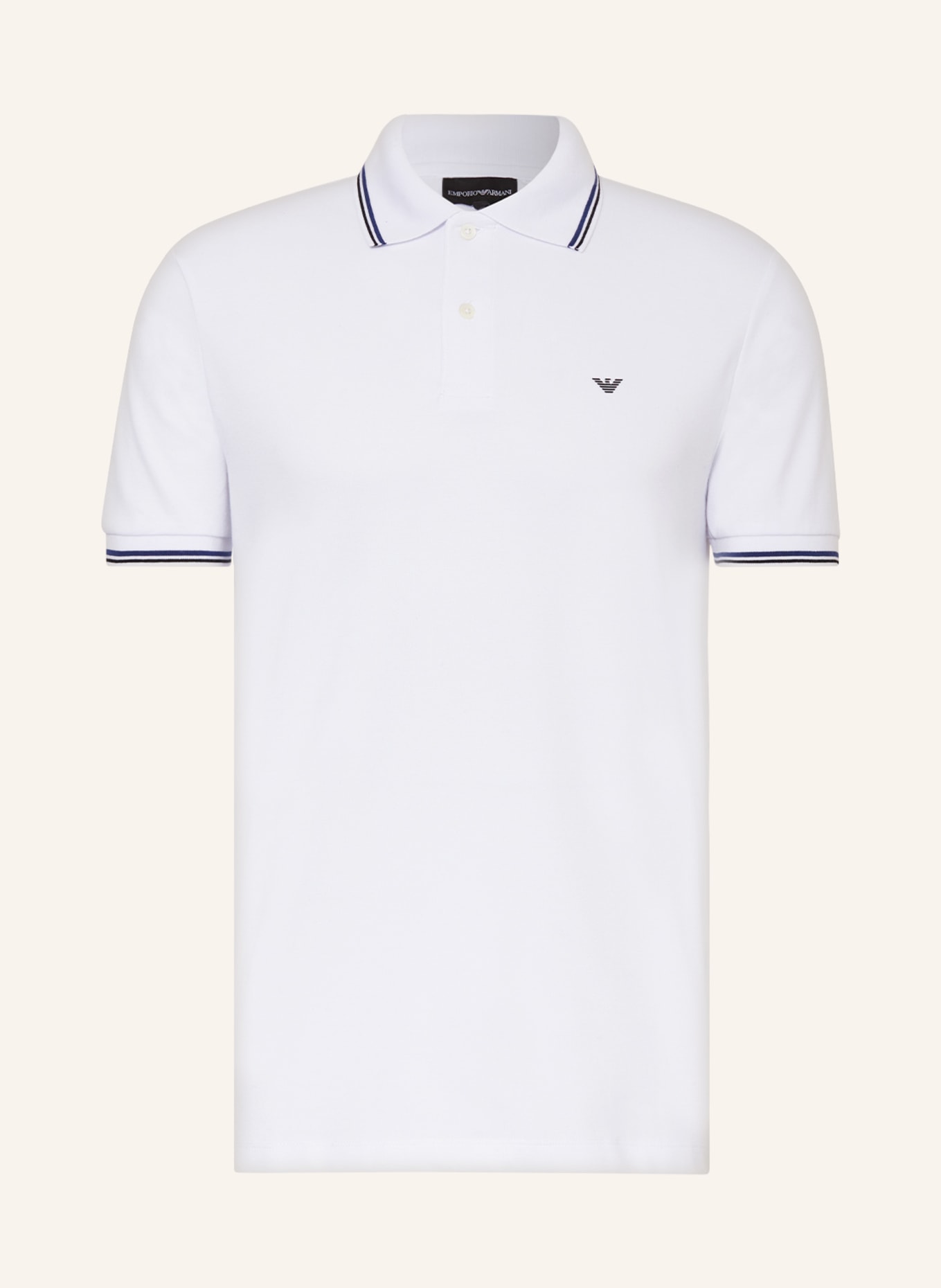 EMPORIO ARMANI Koszulka polo z piki , Kolor: BIAŁY (Obrazek 1)