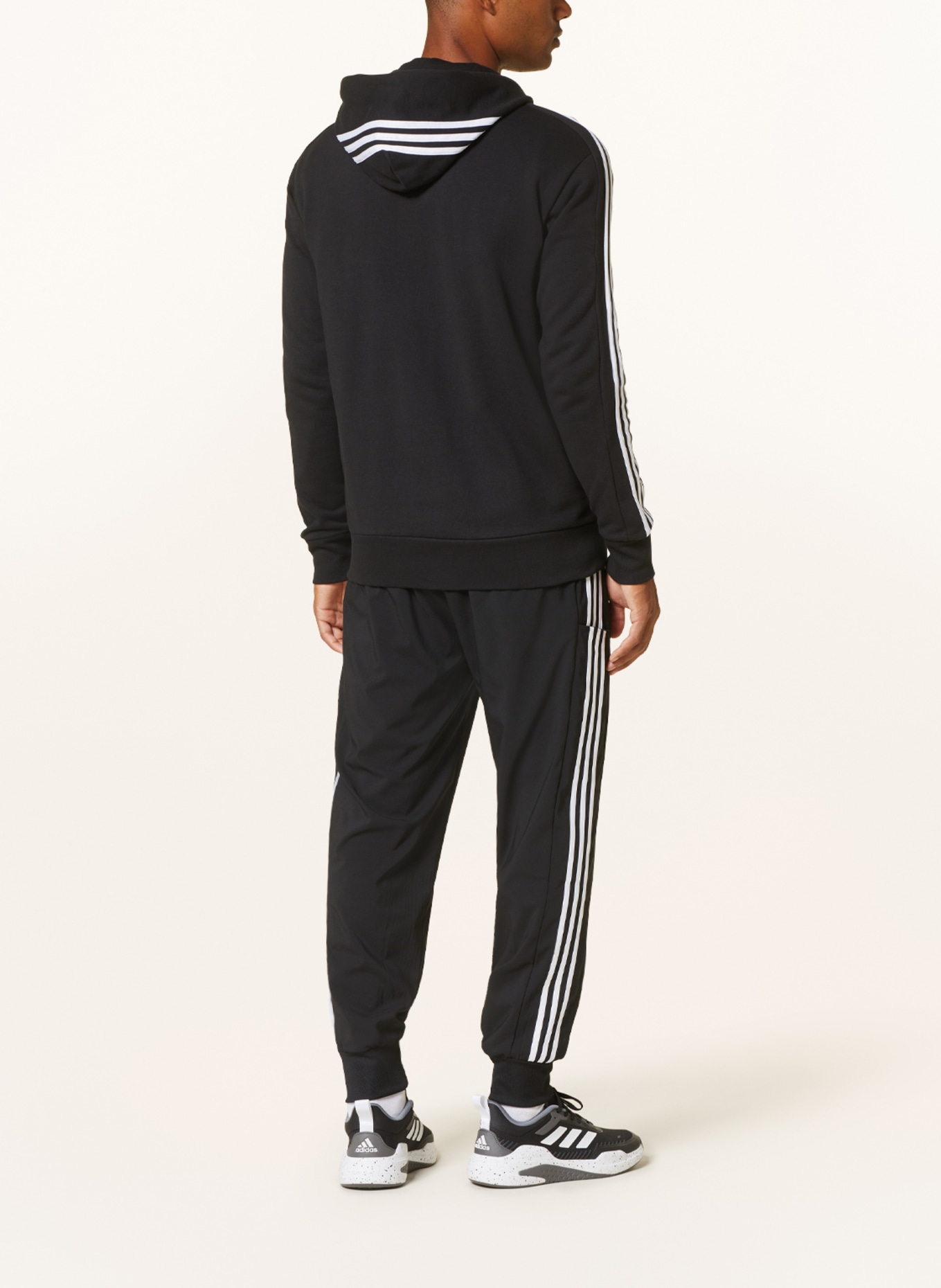 adidas Sweat jacket ESSENTIALS, Color: BLACK/ WHITE (Image 3)