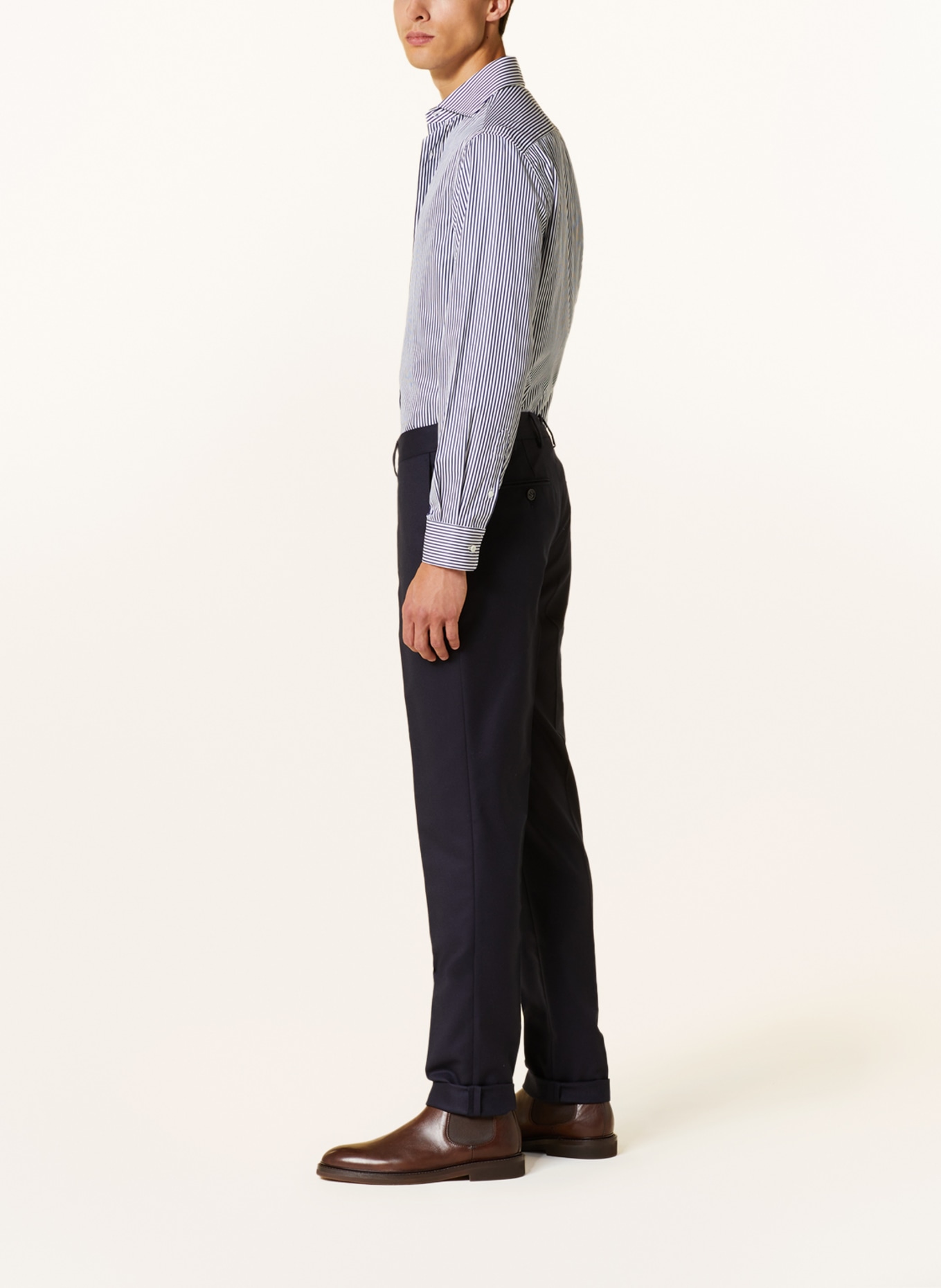 BRUNELLO CUCINELLI Flanelové kalhoty Extra Slim Fit, Barva: C334 Navy (Obrázek 5)