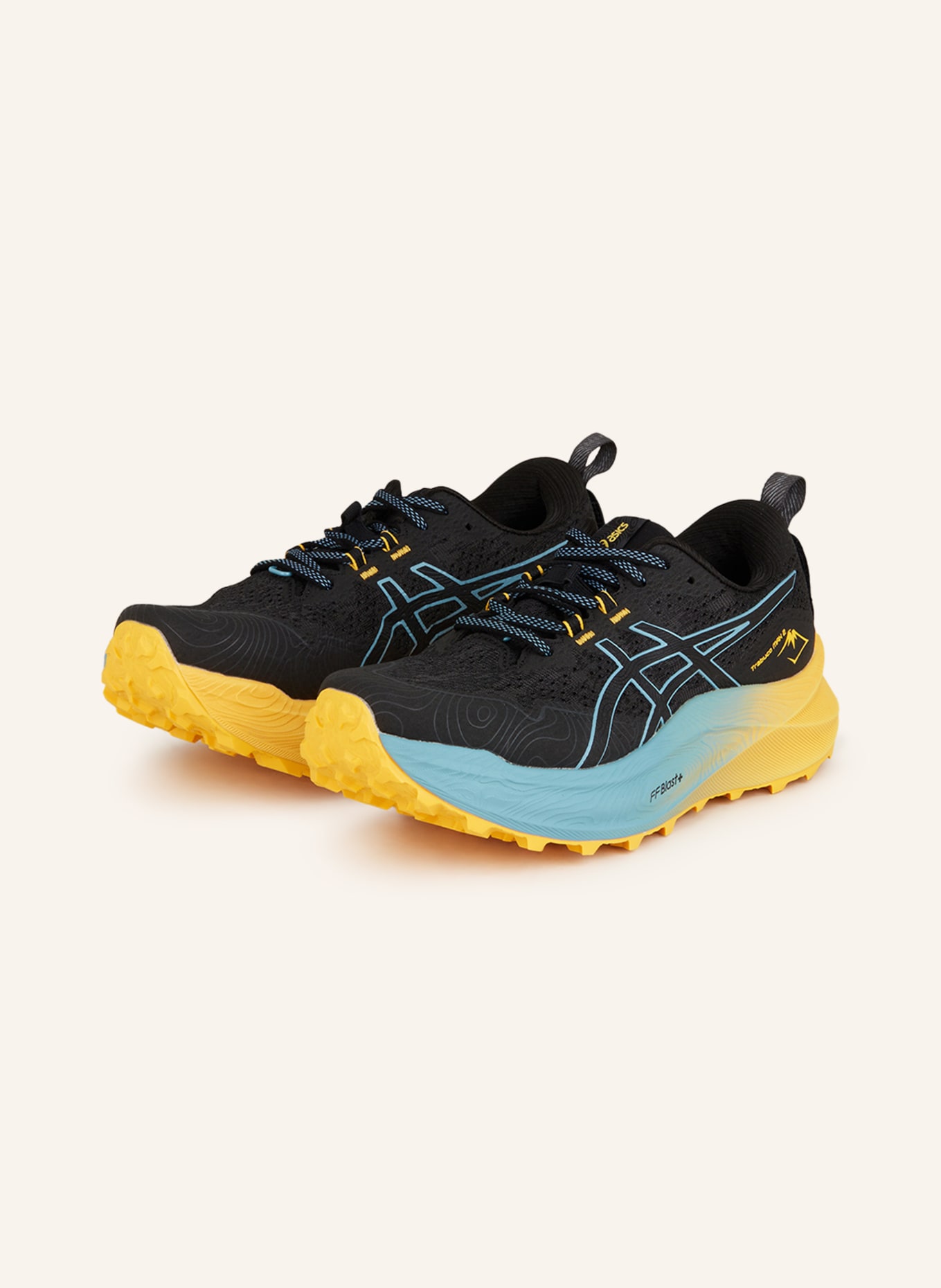 ASICS Trail running shoes TRABUCO MAX™ 2, Color: DARK BLUE/ LIGHT ORANGE/ LIGHT BLUE (Image 1)