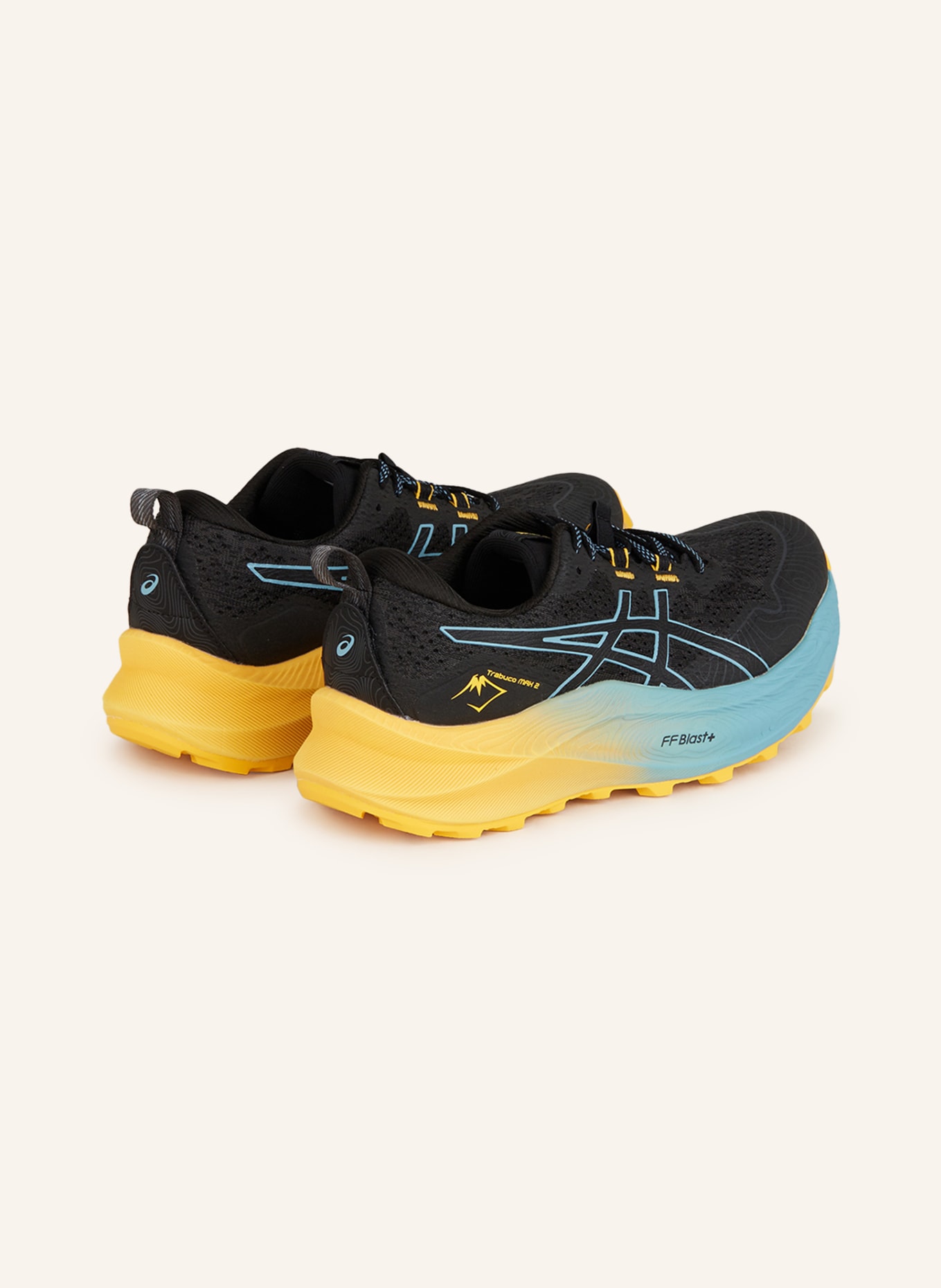 ASICS Trail running shoes TRABUCO MAX™ 2, Color: DARK BLUE/ LIGHT ORANGE/ LIGHT BLUE (Image 2)