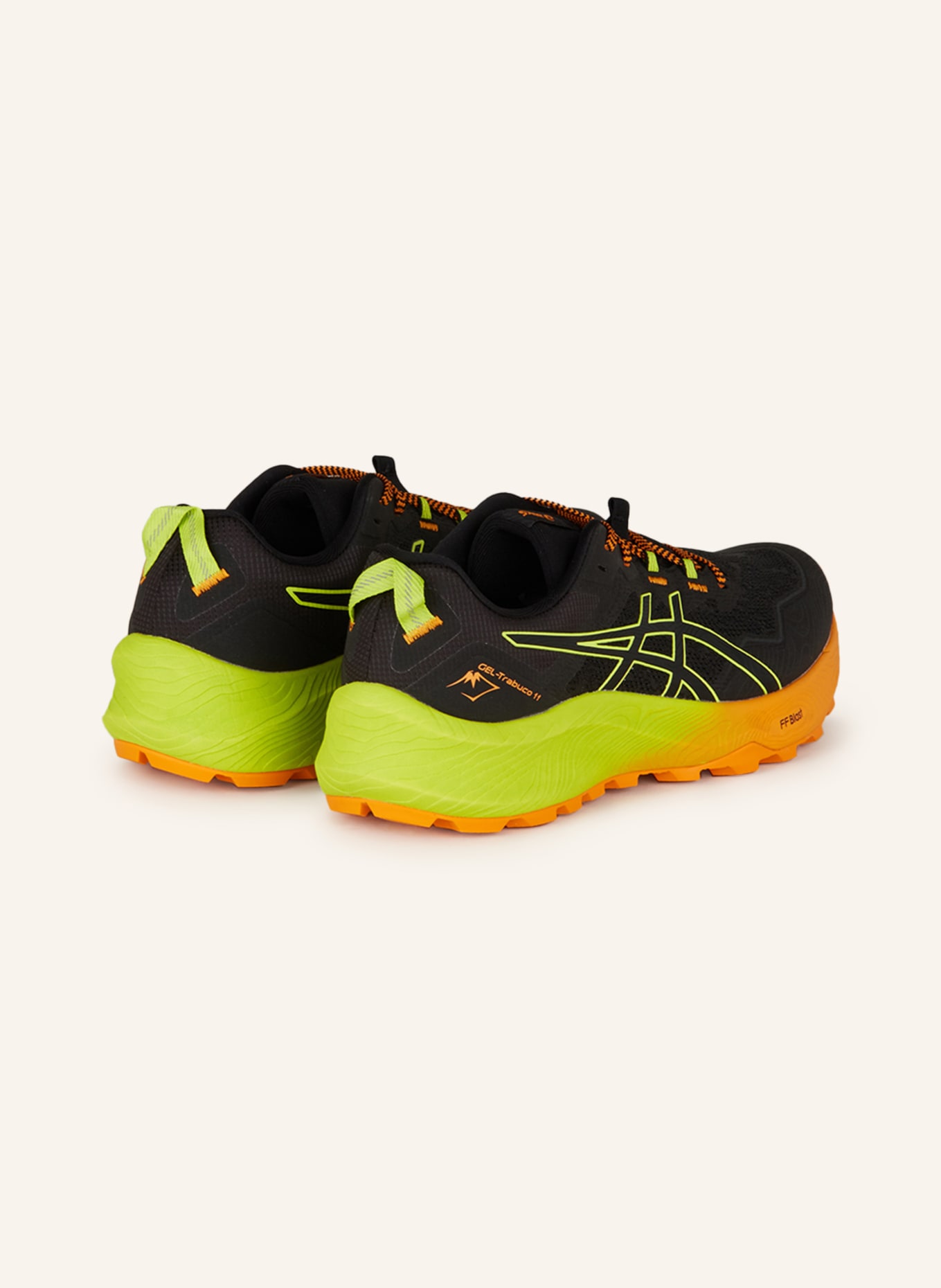 ASICS Trail running shoes GEL-Trabuco™ 11, Color: BLACK/ NEON YELLOW (Image 2)